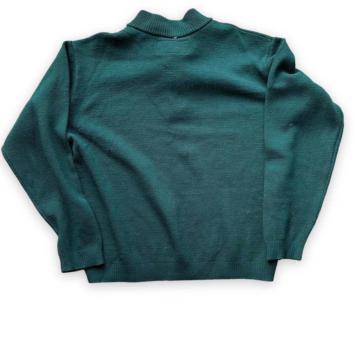 Rear View of Filson Style 719 Dark Green Sweater SZ L |  Vintage Filson Workwear Seattle | Barn Owl Vintage