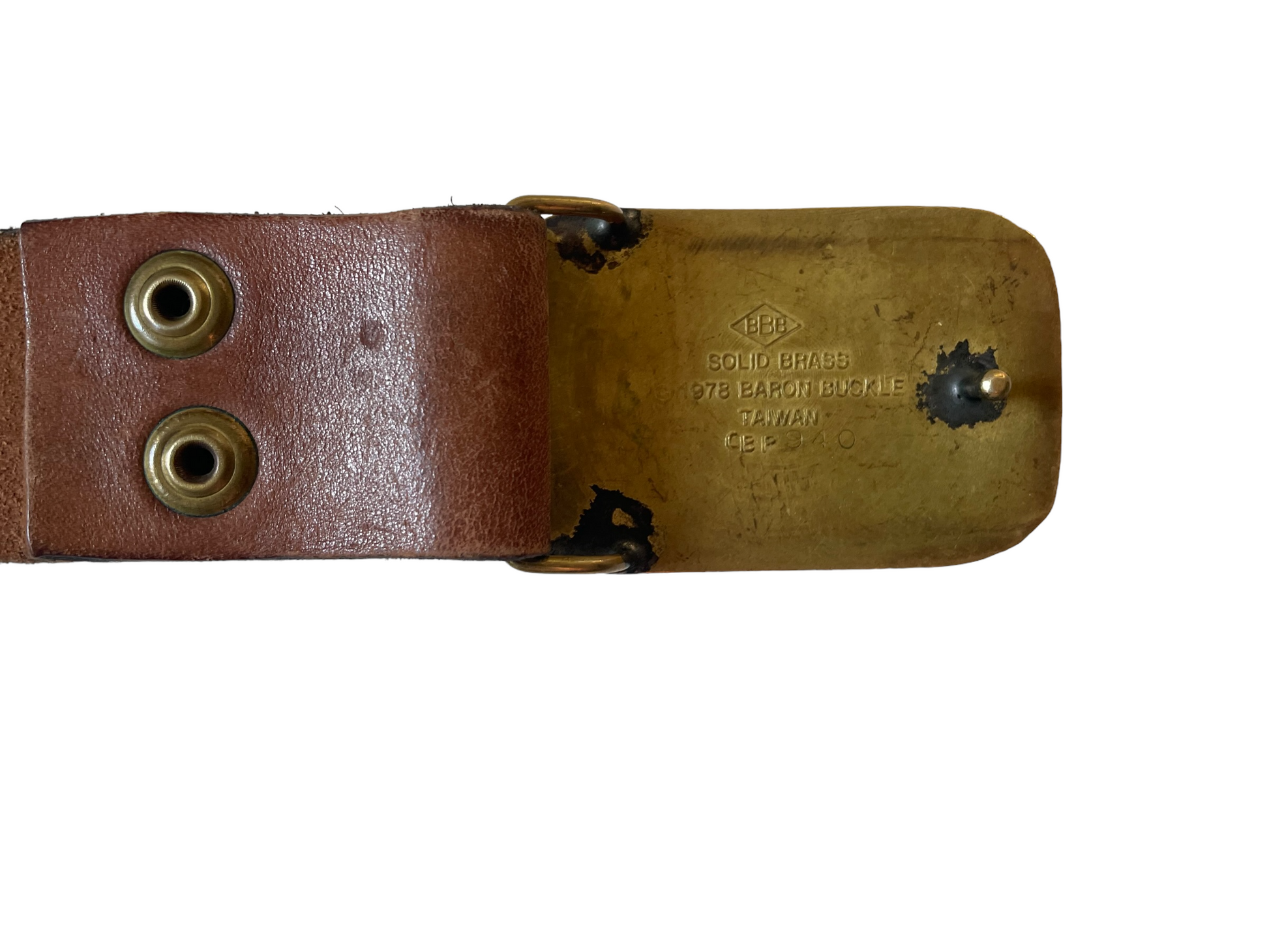 Vintage Hand Painted Coors Trucker Belt Backside of buckle.