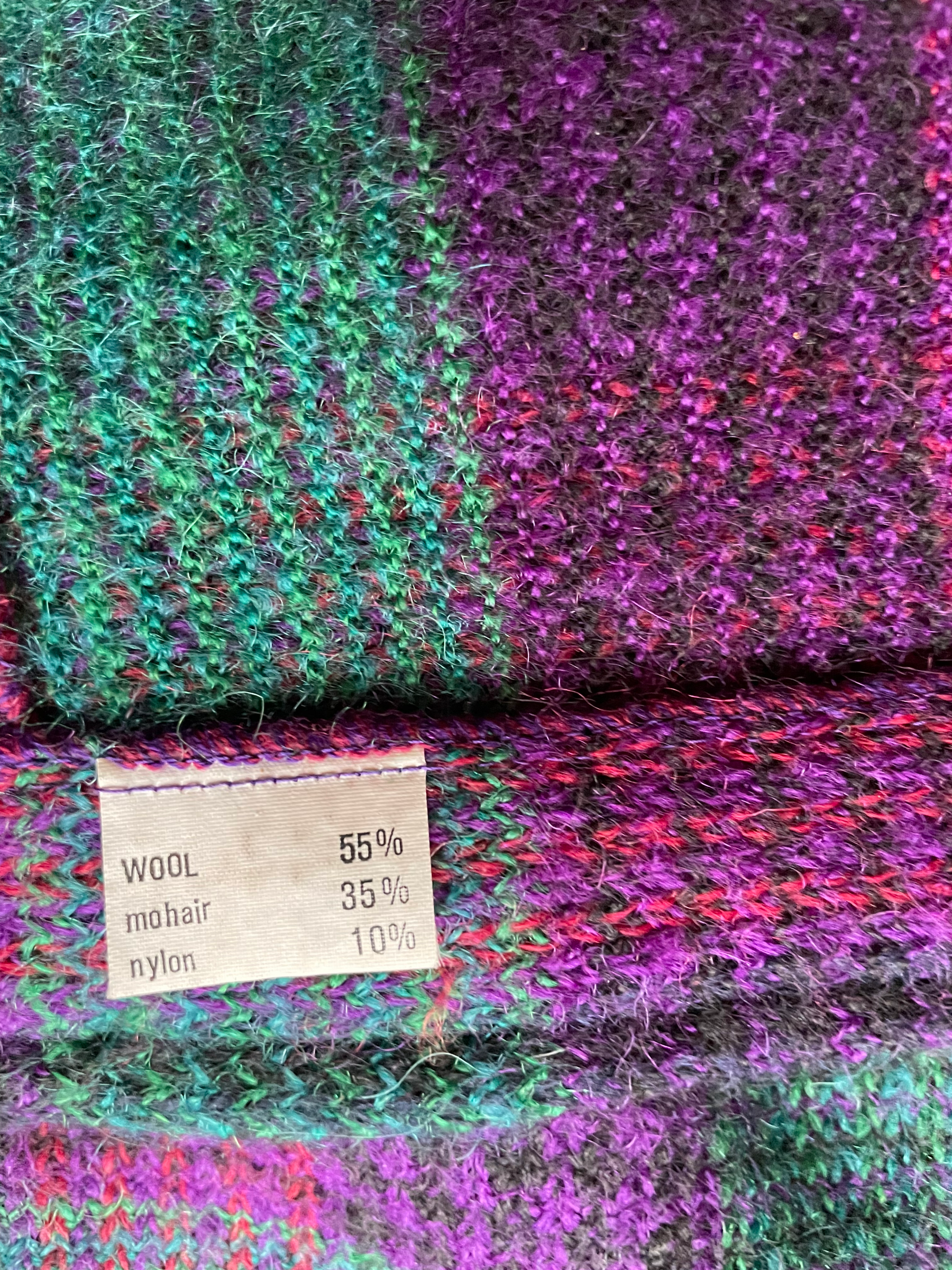 Materials tag Vintage 1970s Missoni Mohair Knit Skirt | Barn Owl Vintage Seattle | Vintage Ladies Skirts