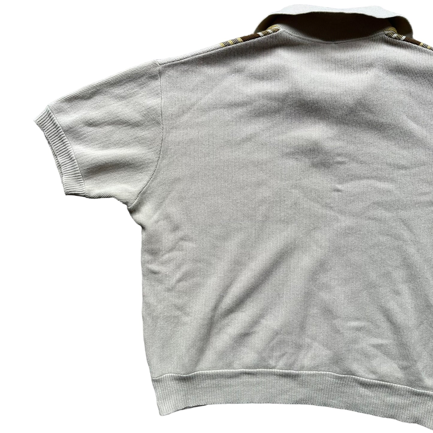 Rear Left Detail on Vintage 100% Orlon Acrylic 60s Sweater Shirt SZ M | Vintage Sweater Shirt Seattle | Barn Owl Vintage Seattle