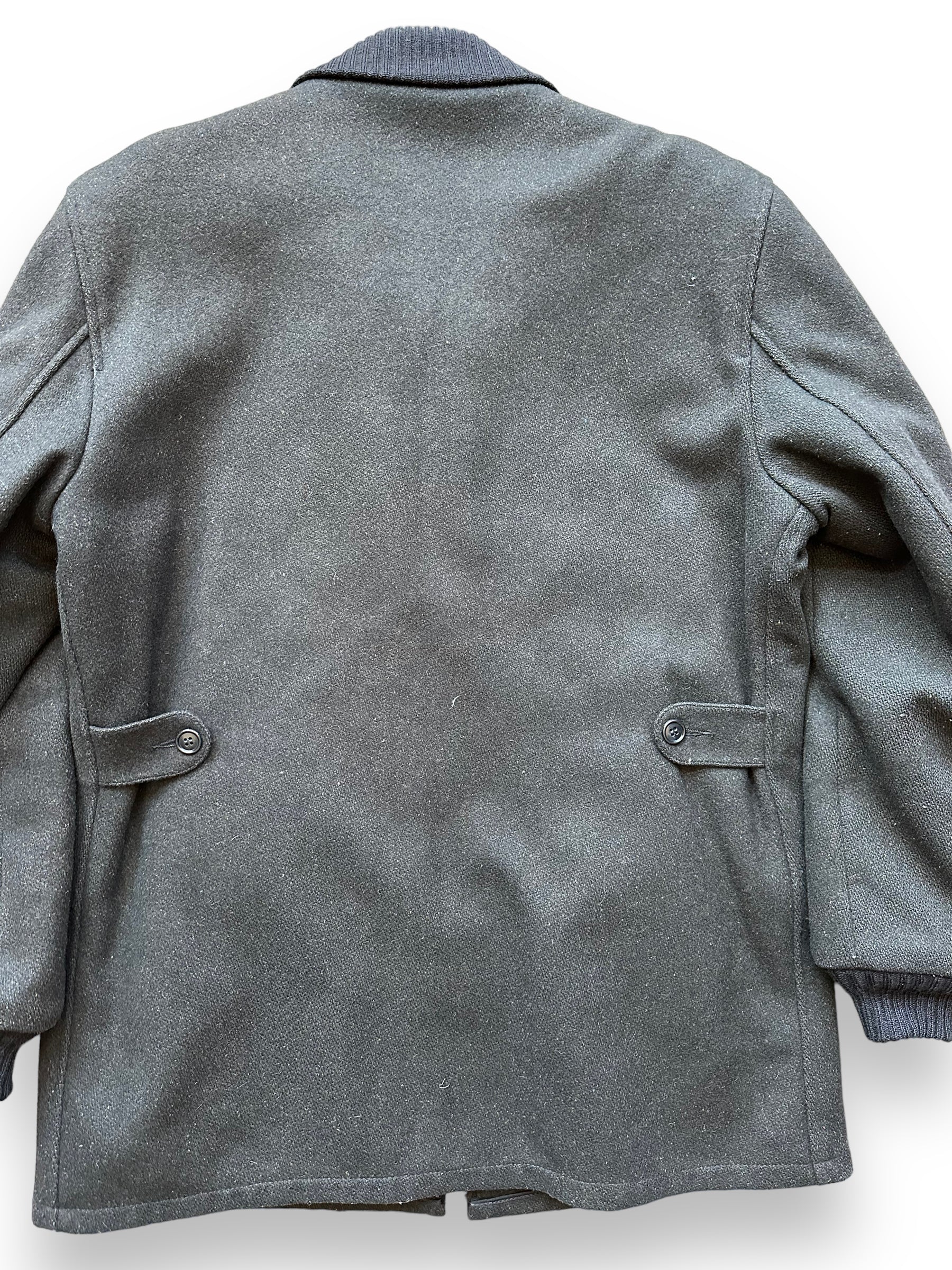 Rear Detail on Vintage Lakeland Wool Clicker Jacket SZ 42L |  Barn Owl Vintage Goods | Vintage Clicker Coat Seattle