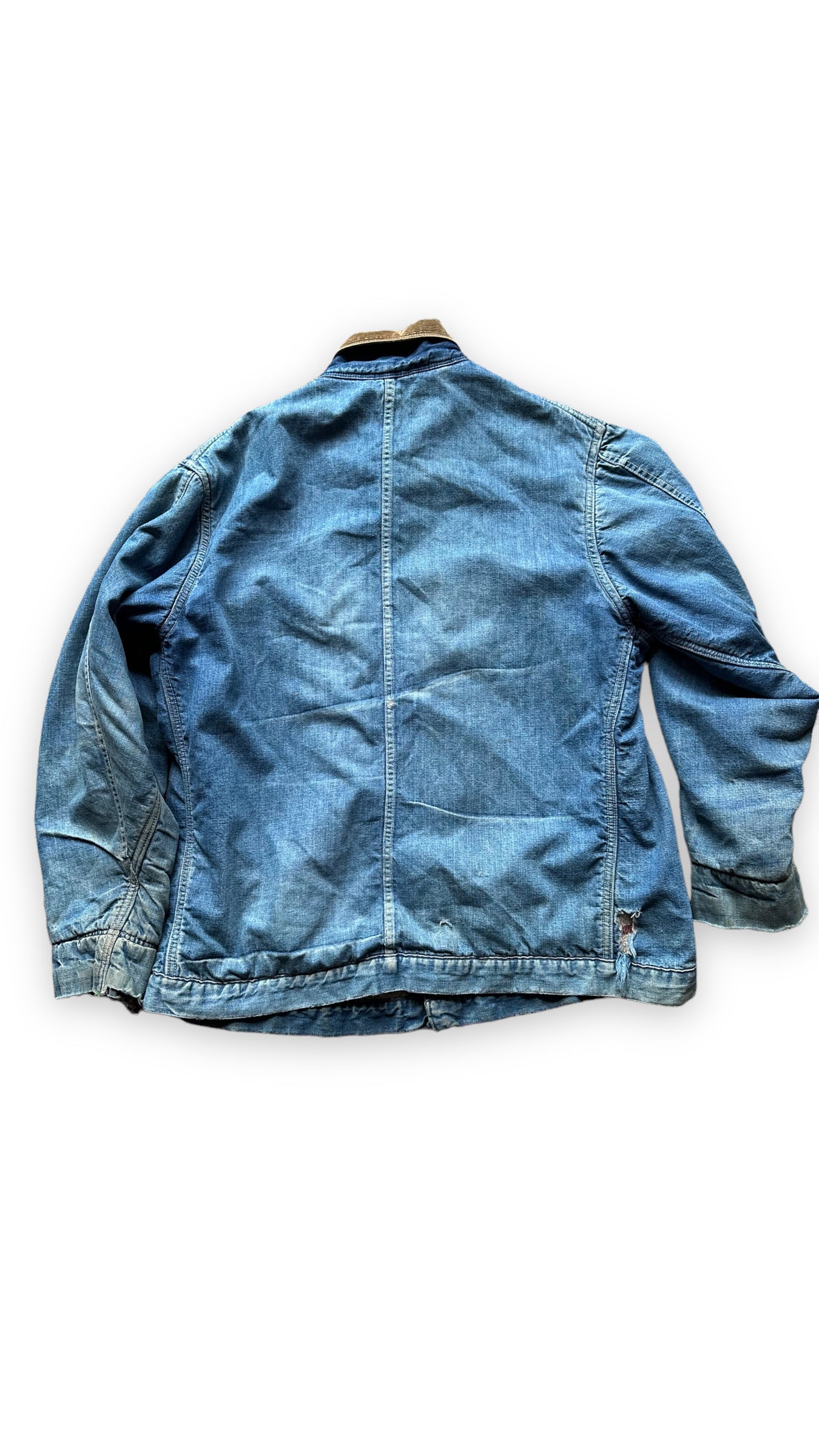Rear View of Vintage K-Alls Brand Blanket Lined Denim Chore Jacket SZ XL | Seattle Vintage Workwear | Barn Owl Vintage