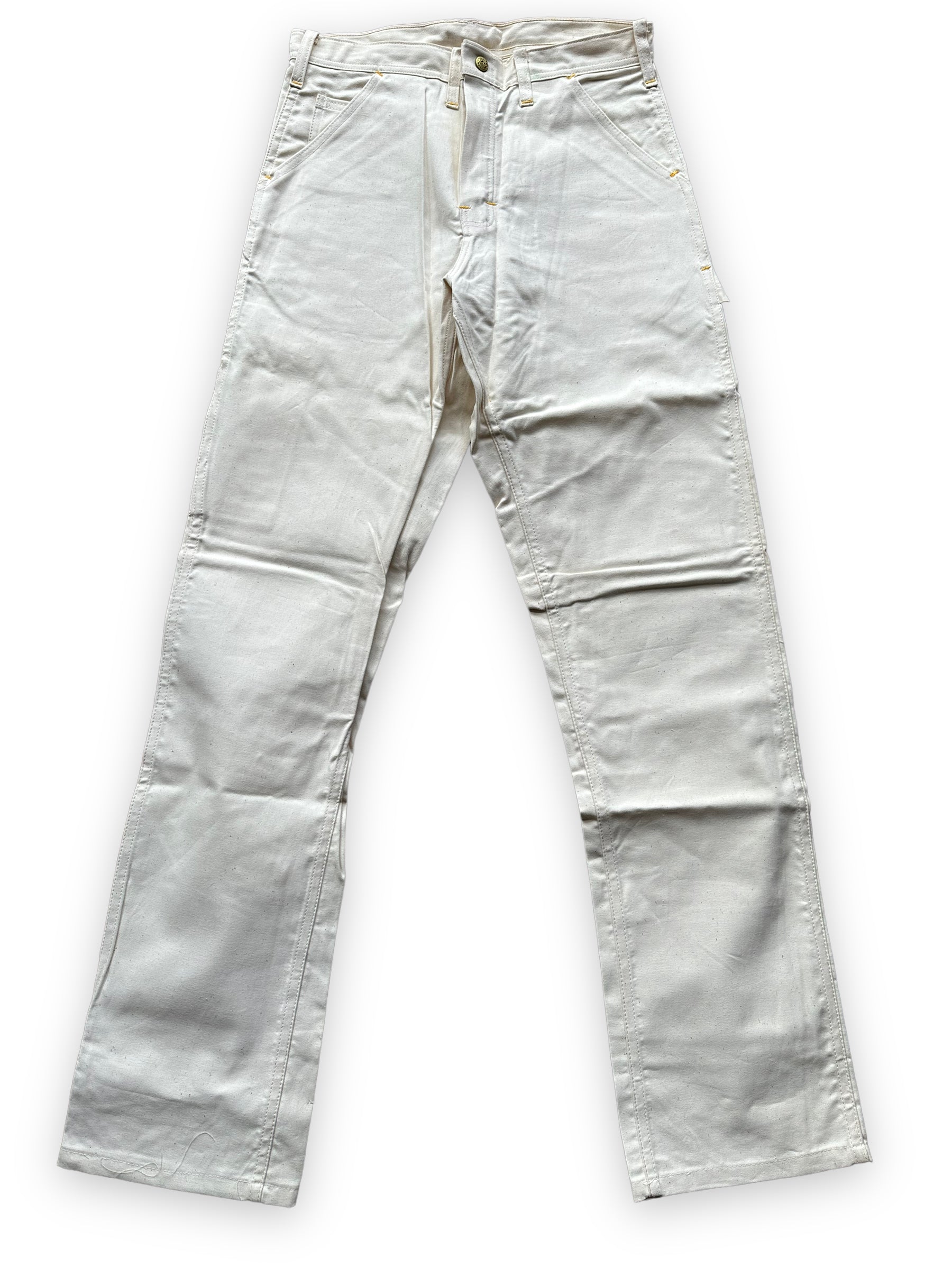 Front View of NOS Vintage Carter's Ecru Painters Pants W29 L34 | Vintage Workwear Seattle | Barn Owl Vintage Clothing