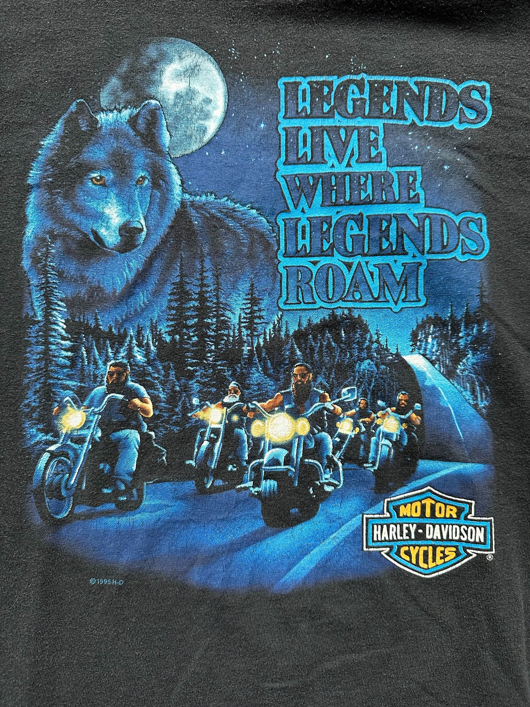 Harley davidson deals wolf t shirt