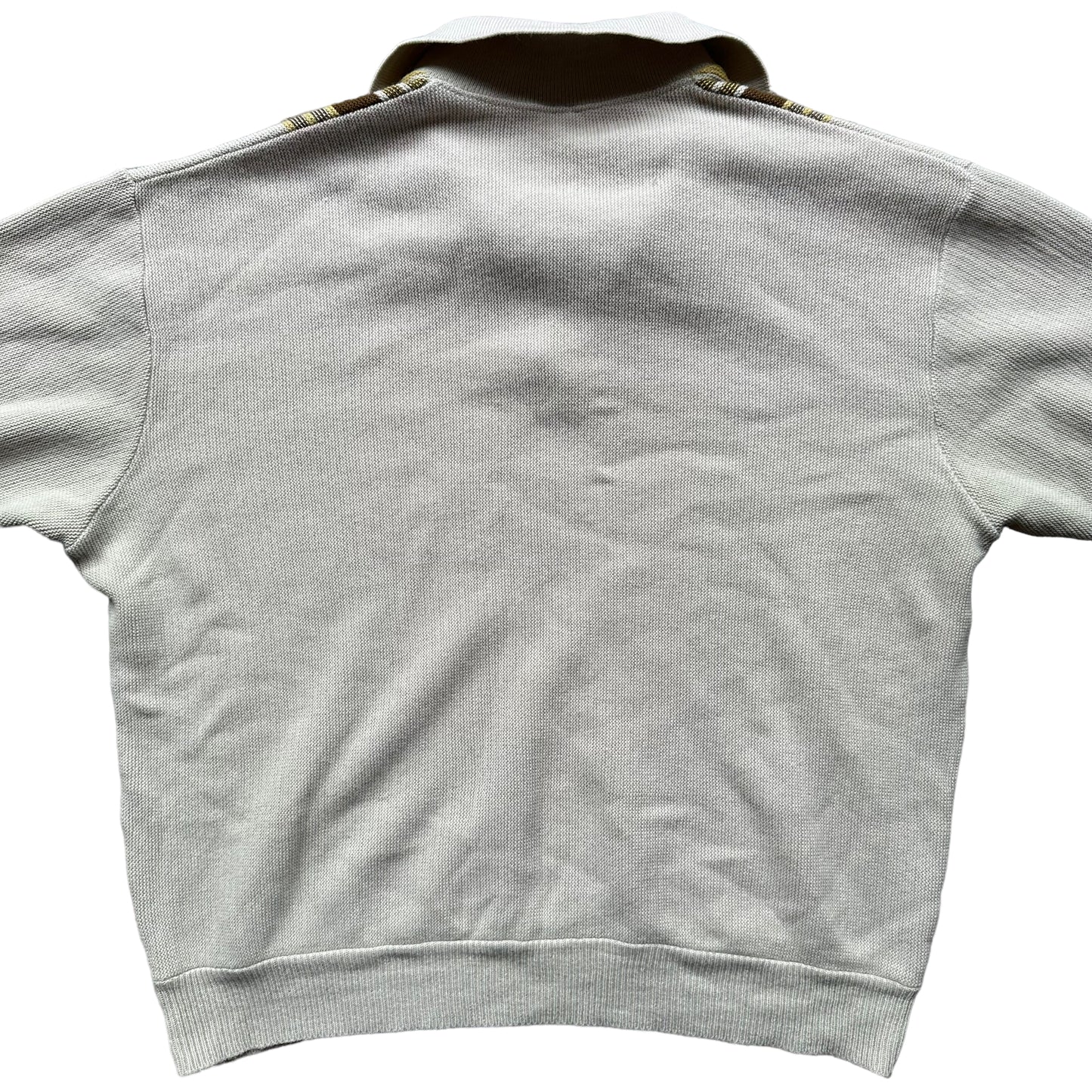 Rear Detail on Vintage 100% Orlon Acrylic 60s Sweater Shirt SZ M | Vintage Sweater Shirt Seattle | Barn Owl Vintage Seattle