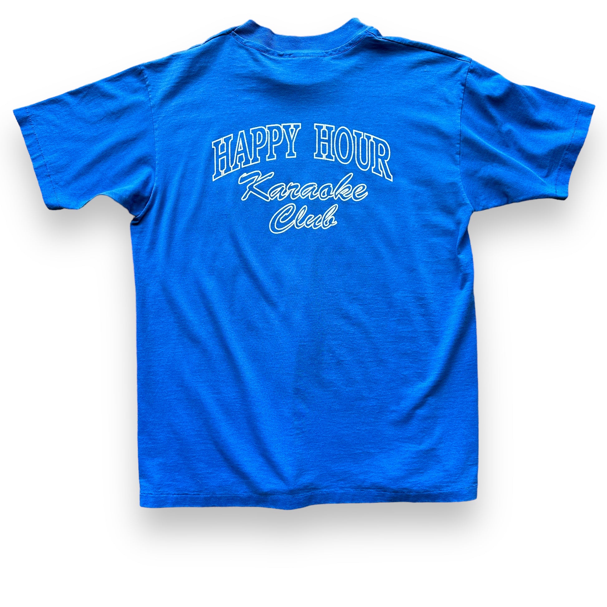 Rear View of Vintage Happy Hour Tavern Spokane Tee SZ L | Vintage Bar T-Shirts Seattle | Barn Owl Vintage Tees Seattle