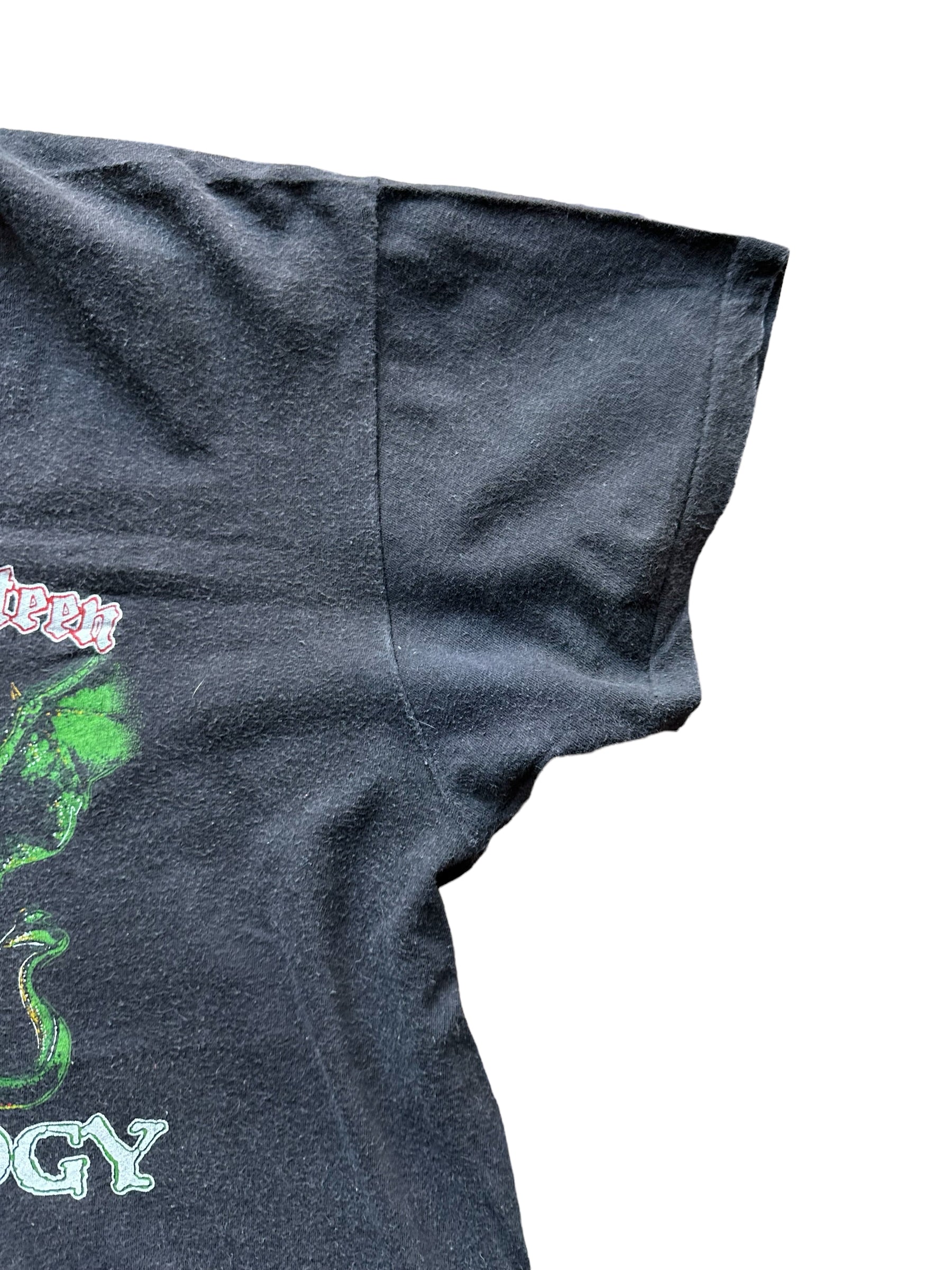 Single Stitch Sleeve View on Vintage Yngwie Malmsteen Trilogy World Tour Shirt Size XLarge | Vintage Metal Rock Tee | Barn Owl Vintage Seattle