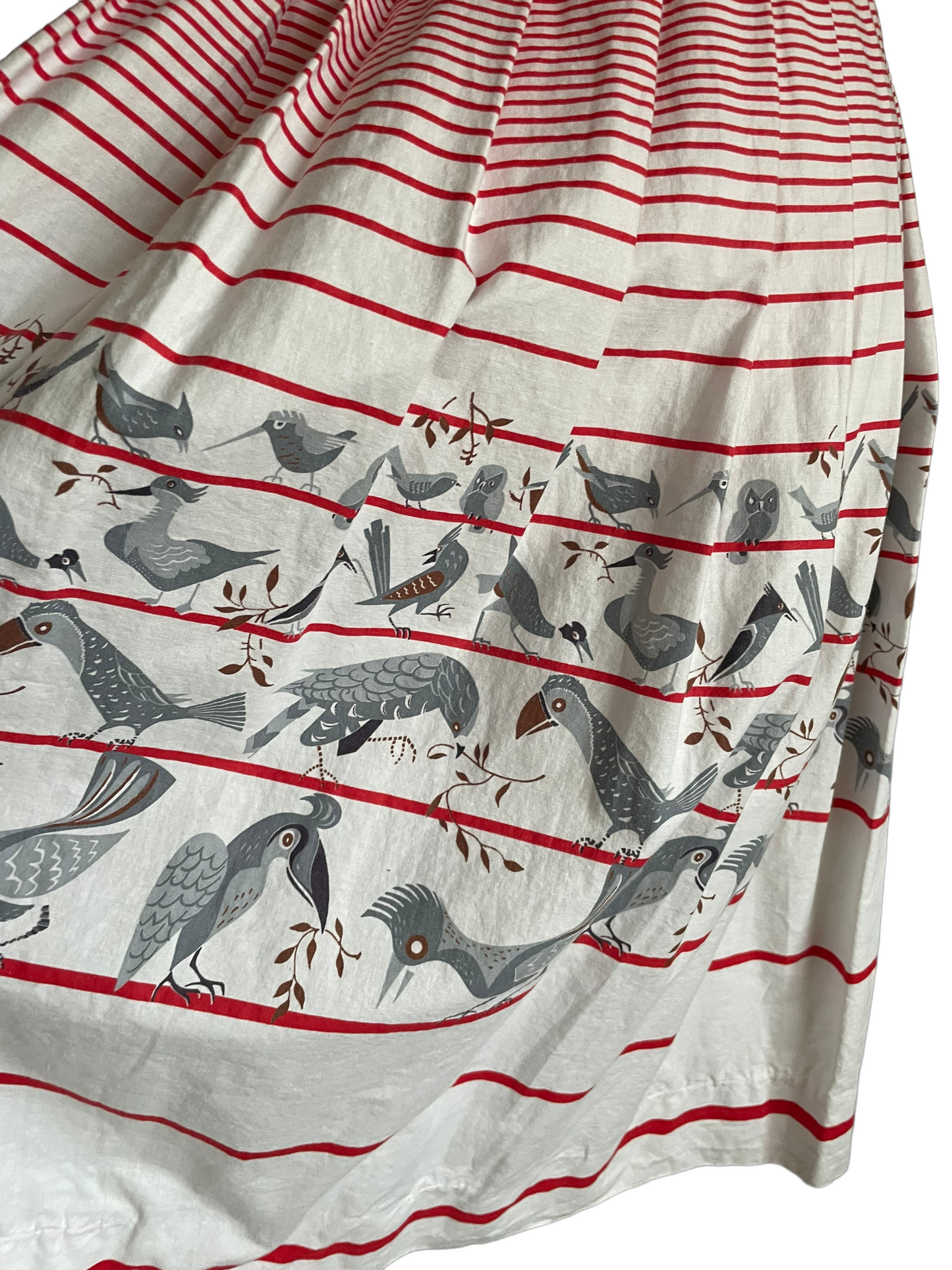 Vintage 1950s Novelty Bird Dress SZ S |  Barn Owl Vintage | Seattle Vintage Dresses Close up or bird print.