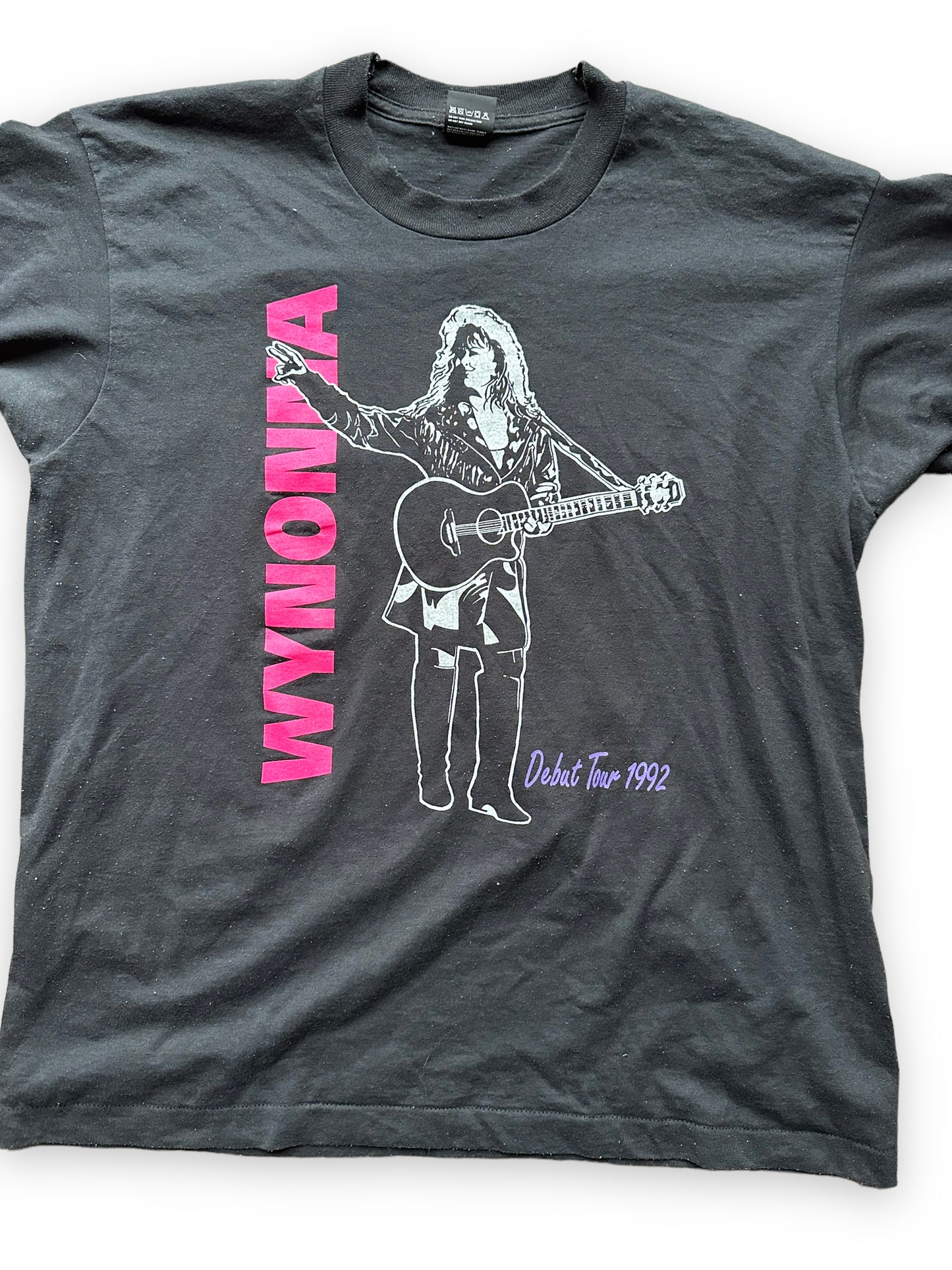 Front Detail on Vintage Wynonna Judd 1992 Debut Tour Tee SZ XL | Country Music T-Shirts Seattle | Barn Owl Vintage Goods