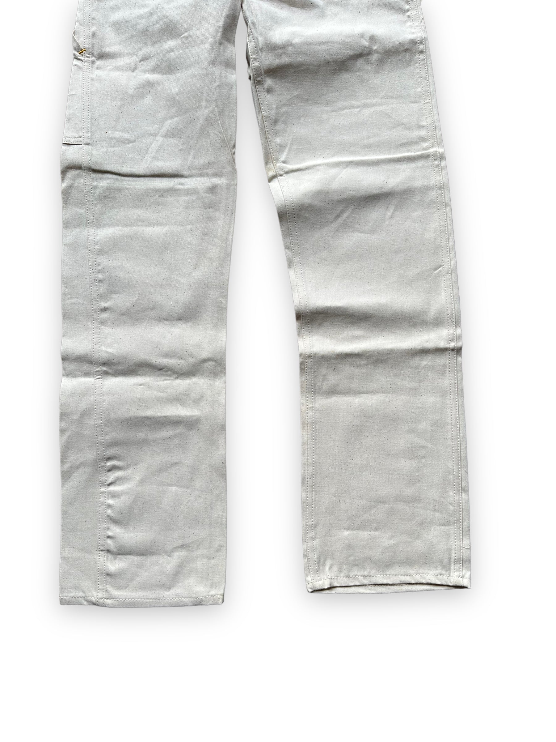 Front Lower View of NOS Vintage Carter's Ecru Painters Pants W29T | Vintage Workwear Seattle | Barn Owl Vintage Clothing