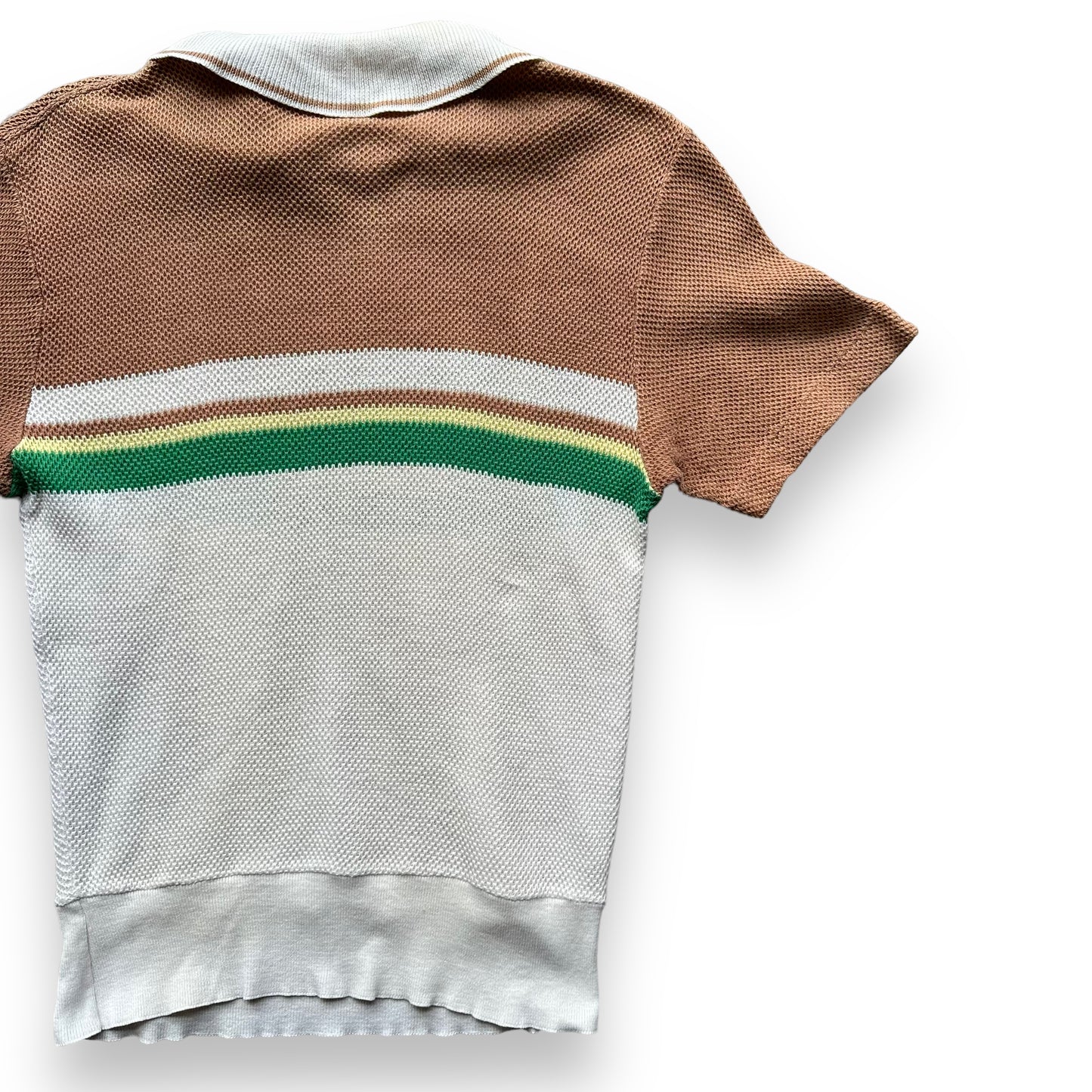 Rear Right View of Vintage Jantzen Knit Top Short Sleeve Shirt SZ M | Vintage Jantzen Shirt | Barn Owl Vintage Seattle