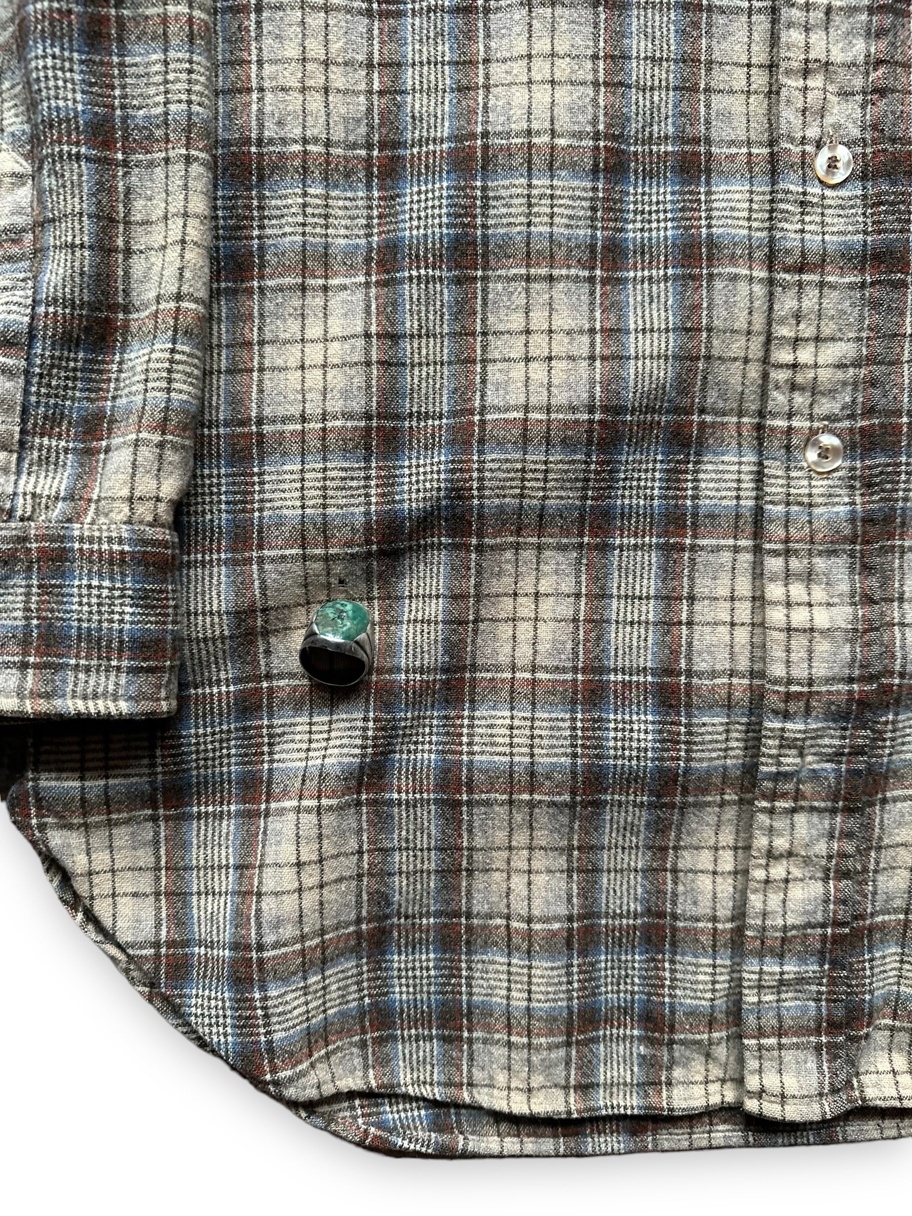 Small Hole on Front of Vintage Pendleton Wool Flannel Shirt SZ L |  Vintage Wool Workwear Seattle | Barn Owl Vintage