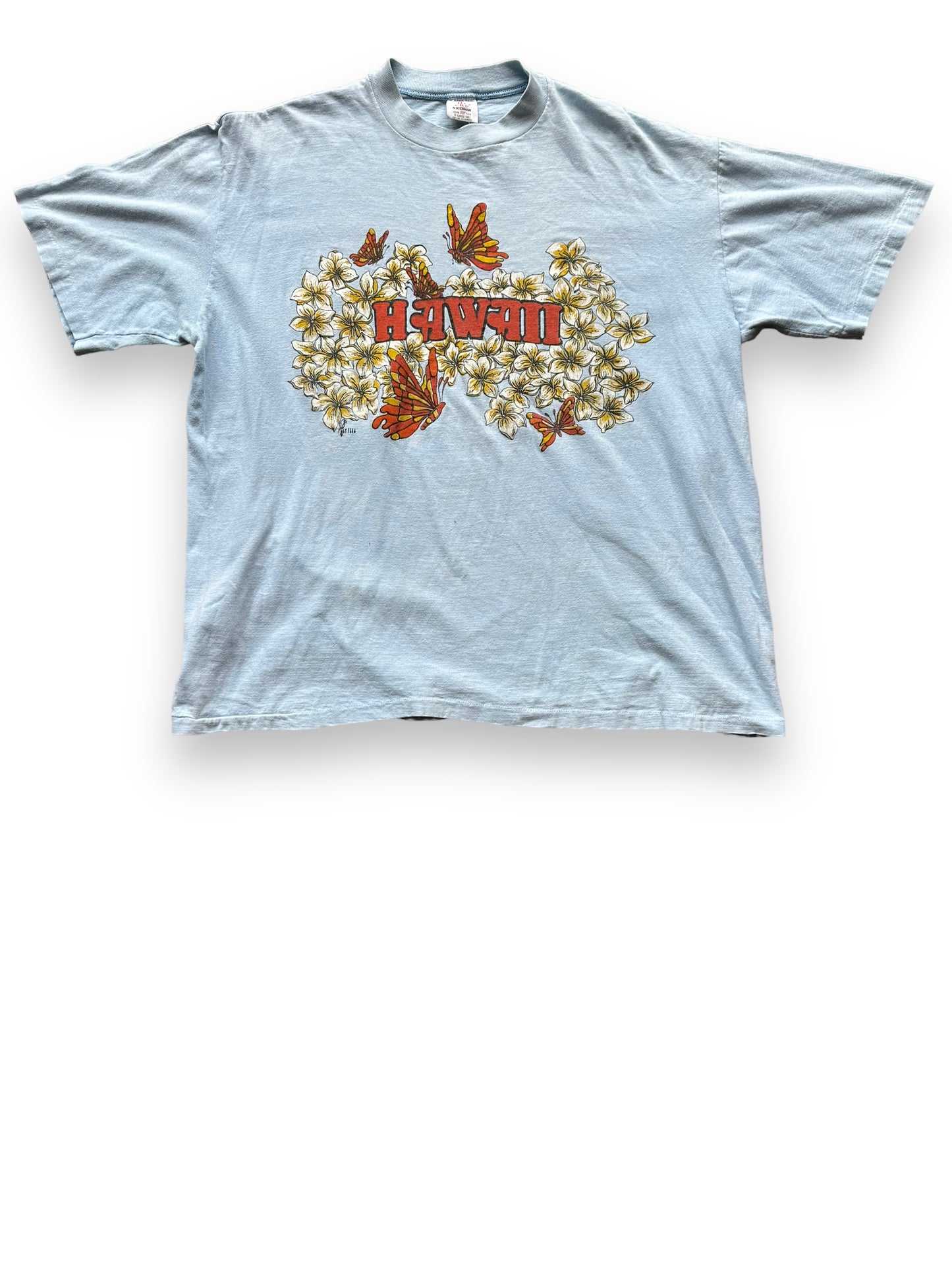 Front View of Vintage Hawaii Graphic Tee SZ XL | Vintage T-Shirts Seattle | Barn Owl Vintage Tees Seattle