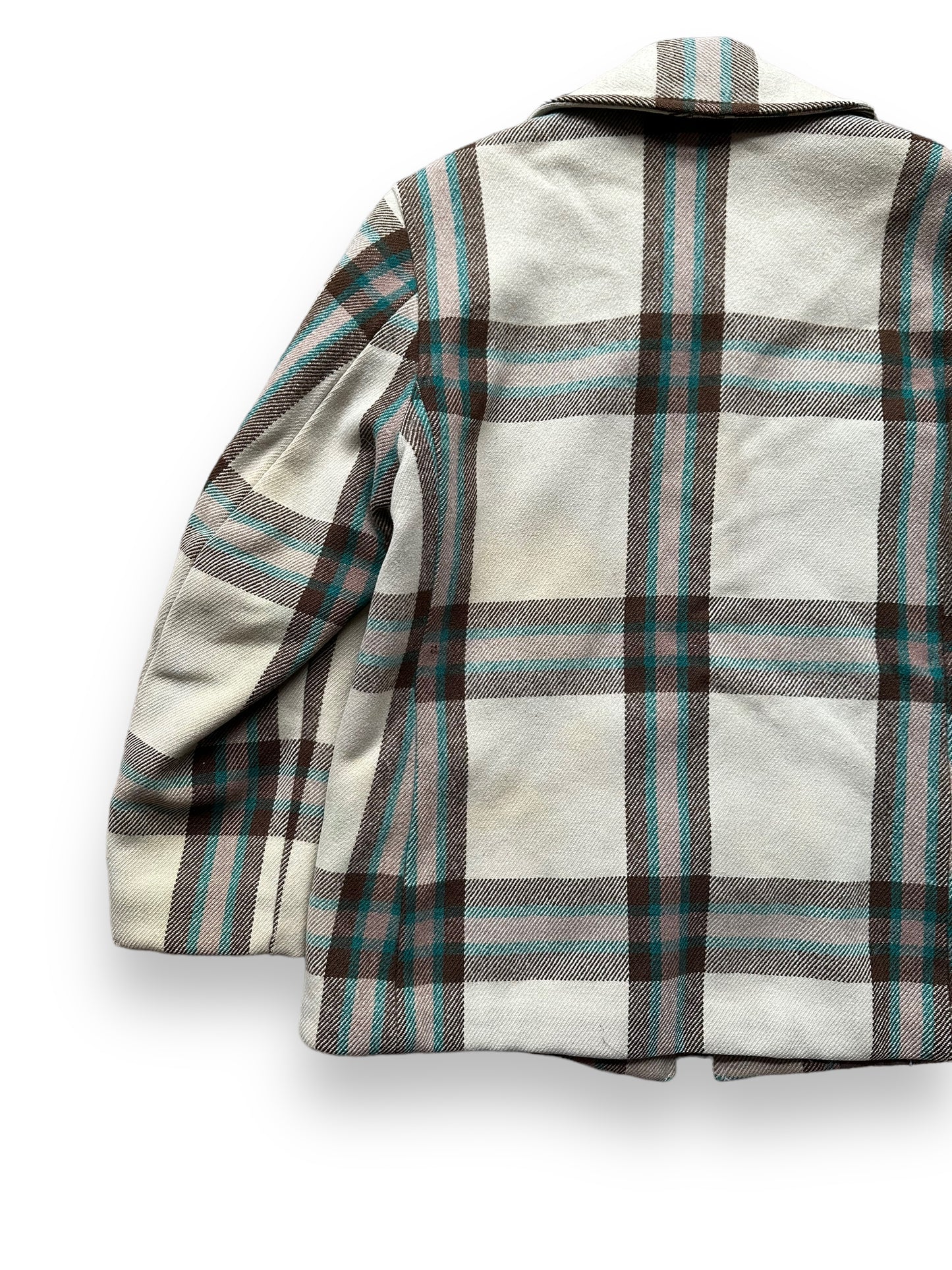 Left Rear View on Vintage Merrill Woolen Mills Jacket SZ L |  Barn Owl Vintage Goods | Vintage Wool Coat Seattle