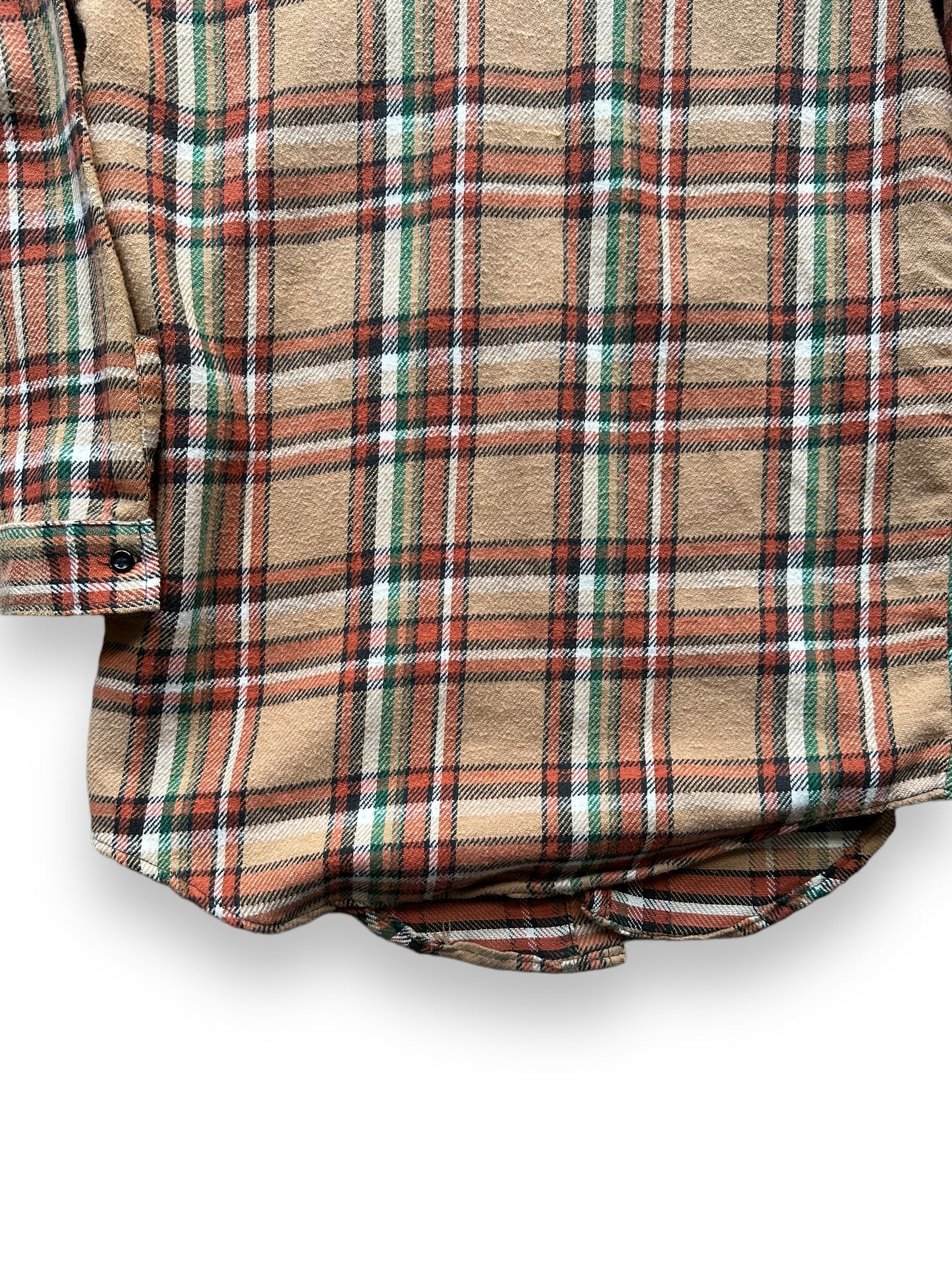 Lower Rear View of Vintage 5 Brothers Cotton Blend Flannel SZ M | Vintage Cotton Flannel Seattle | Barn Owl Vintage Seattle