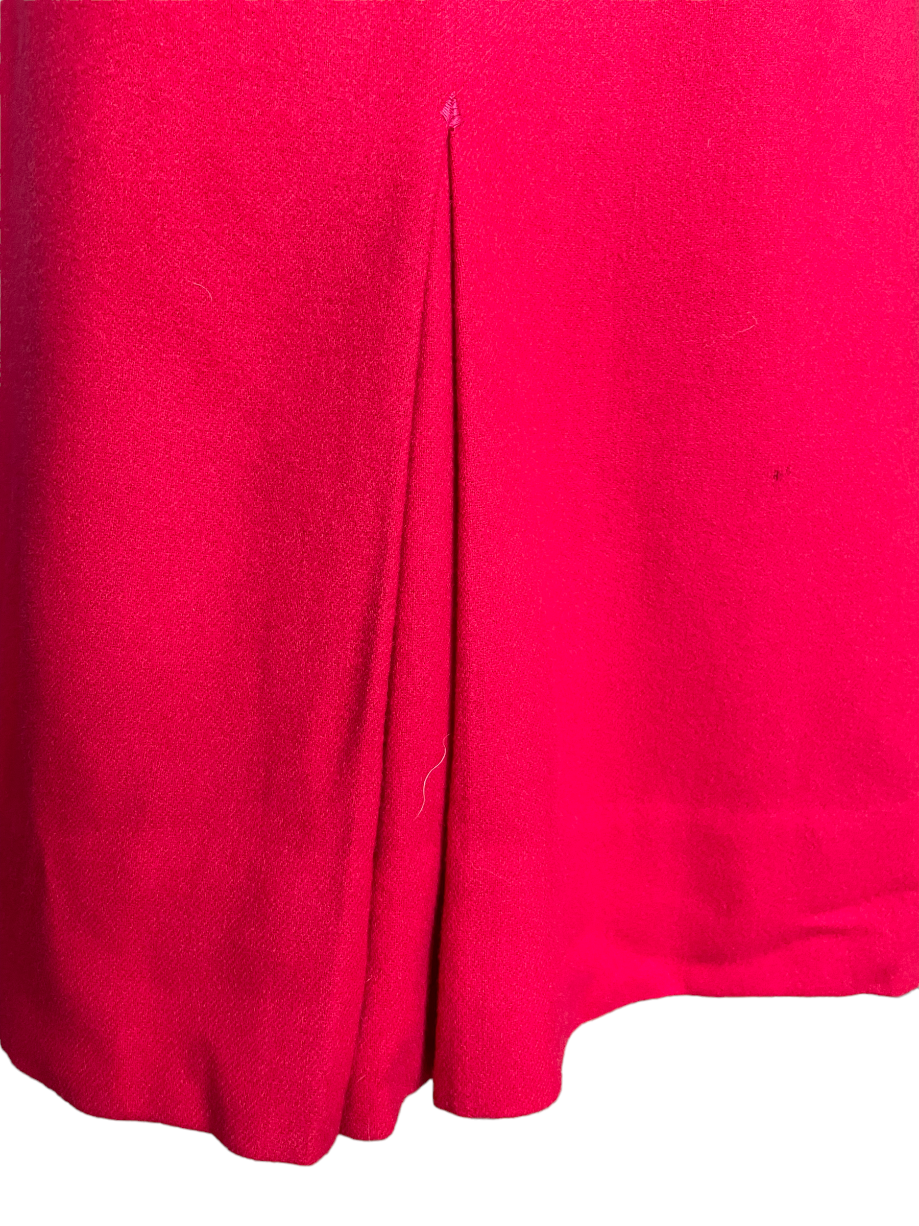 Lower back view of pleat on Vintage 1950s Jantzen Wool Skirt SZ Sm | Barn Owl Vintage | Seattle Vintage Womens Clothing