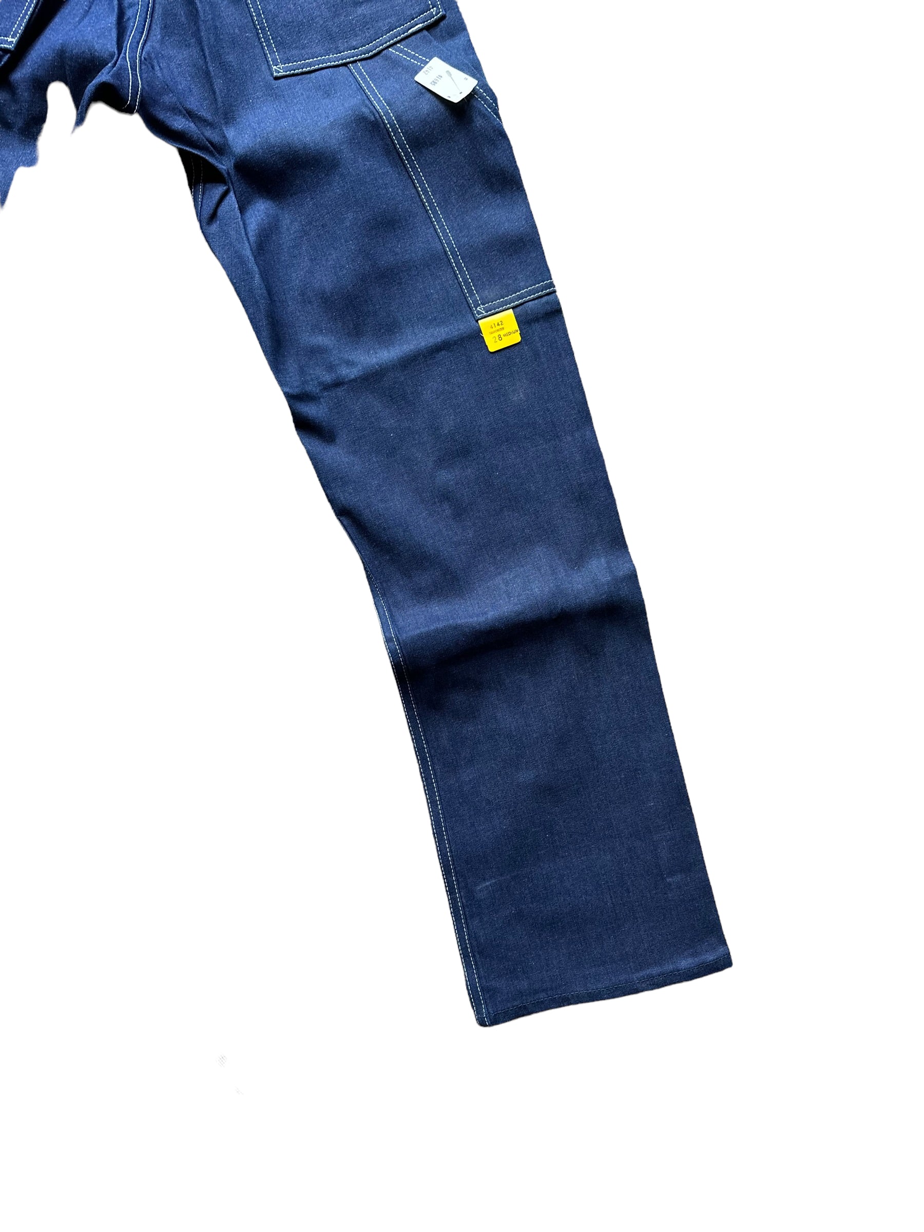 Rear Right Leg View on NOS Vintage Carter's Carpenter Jeans W28 L32 | Barn Owl Vintage Workwear Seattle