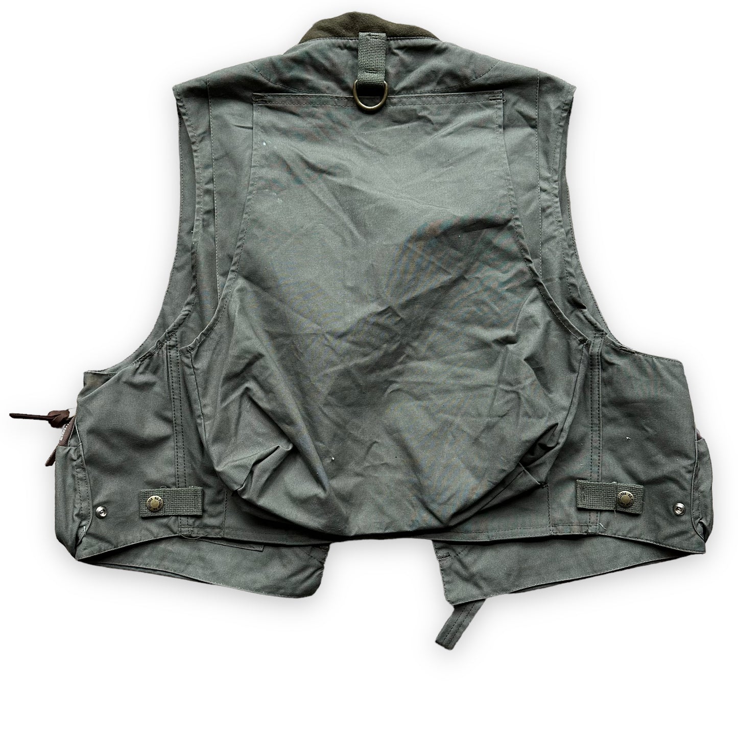 Rear View of Vintage Filson Fly Fishing Vest Style 134 SZ S |  Filson Tin Cloth Vests Seattle | Barn Owl Vintage