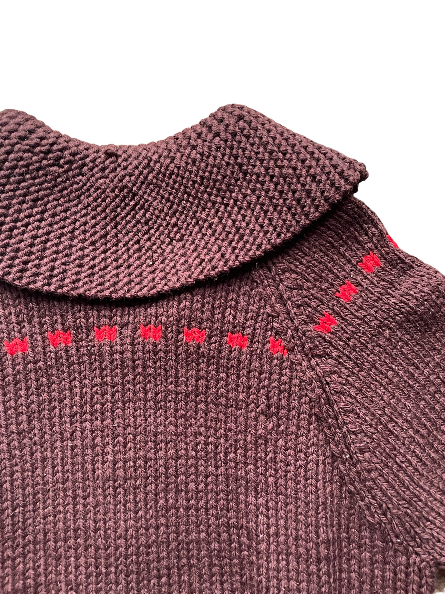 Vintage Brown Cowichan Style Cardigan Sweater | Barn Owl Vintage | Seattle Vintage Clothing