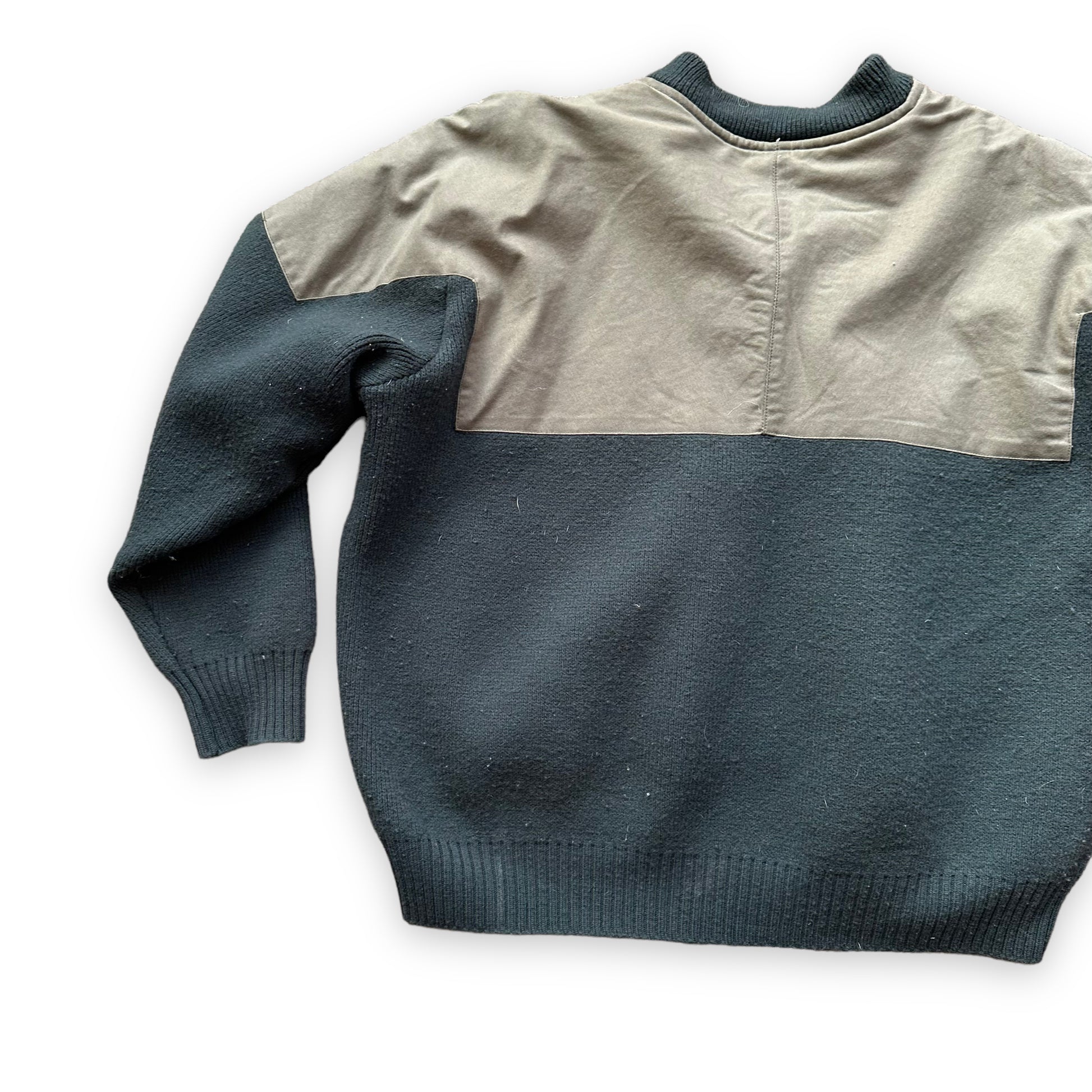Rear Left View of Filson Guide Sweater SZ XL |  Barn Owl Vintage Goods | Vintage Filson Workwear Seattle