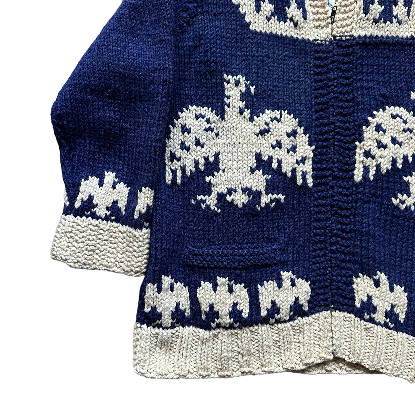 Vintage Thunderbird Cowichan Style Cardigan Sweater SZ L | Seattle Vintage Clothing | Barn Owl Vintage