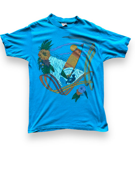 Front shot of Vintage Blue Wind Surfing Tee SZ L | Vintage T-Shirts Seattle | Barn Owl Vintage Tees Seattle