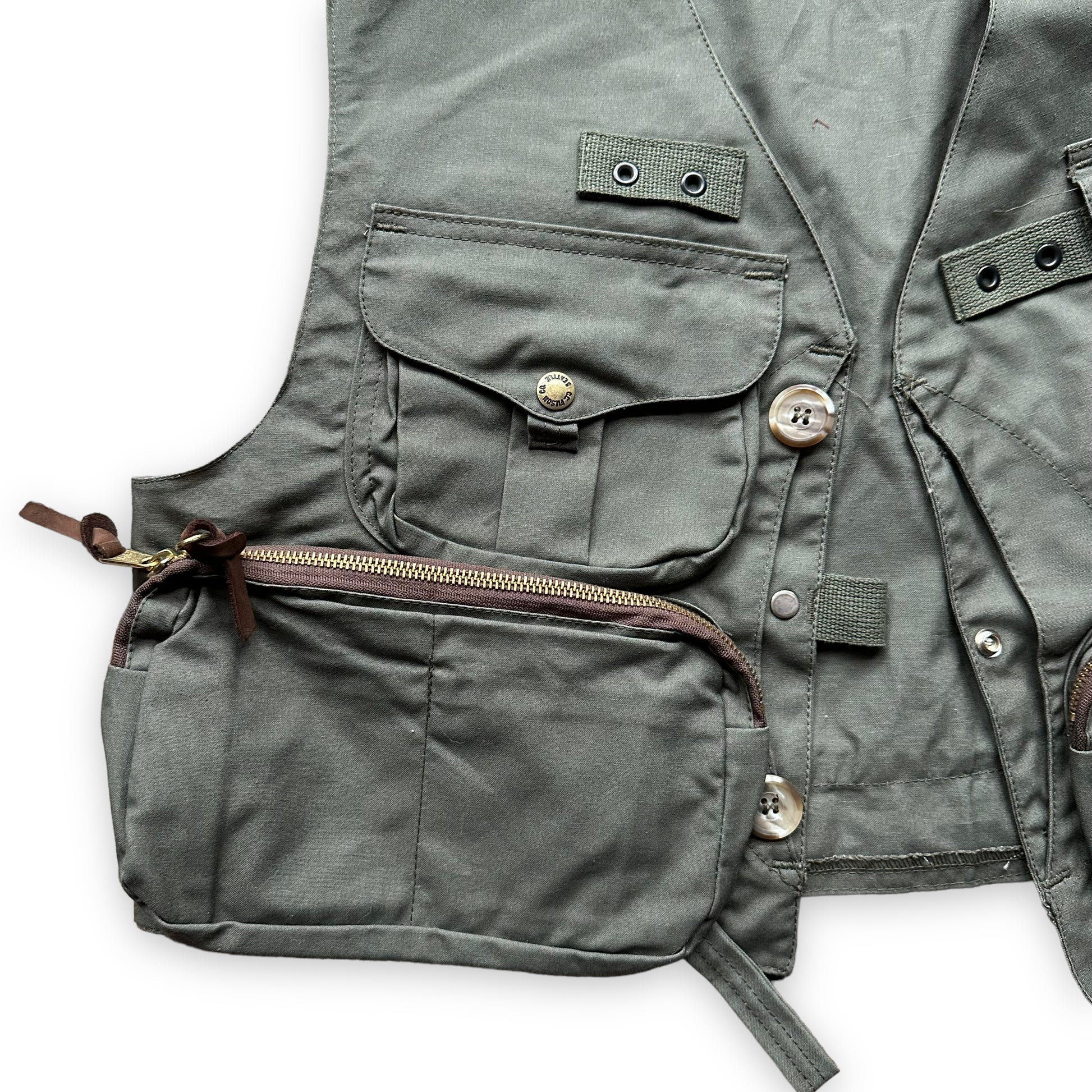 Vintage Filson Fly Fishing Vest Style 134 SZ S | Filson Tin Cloth Vests  Seattle | Barn Owl Vintage