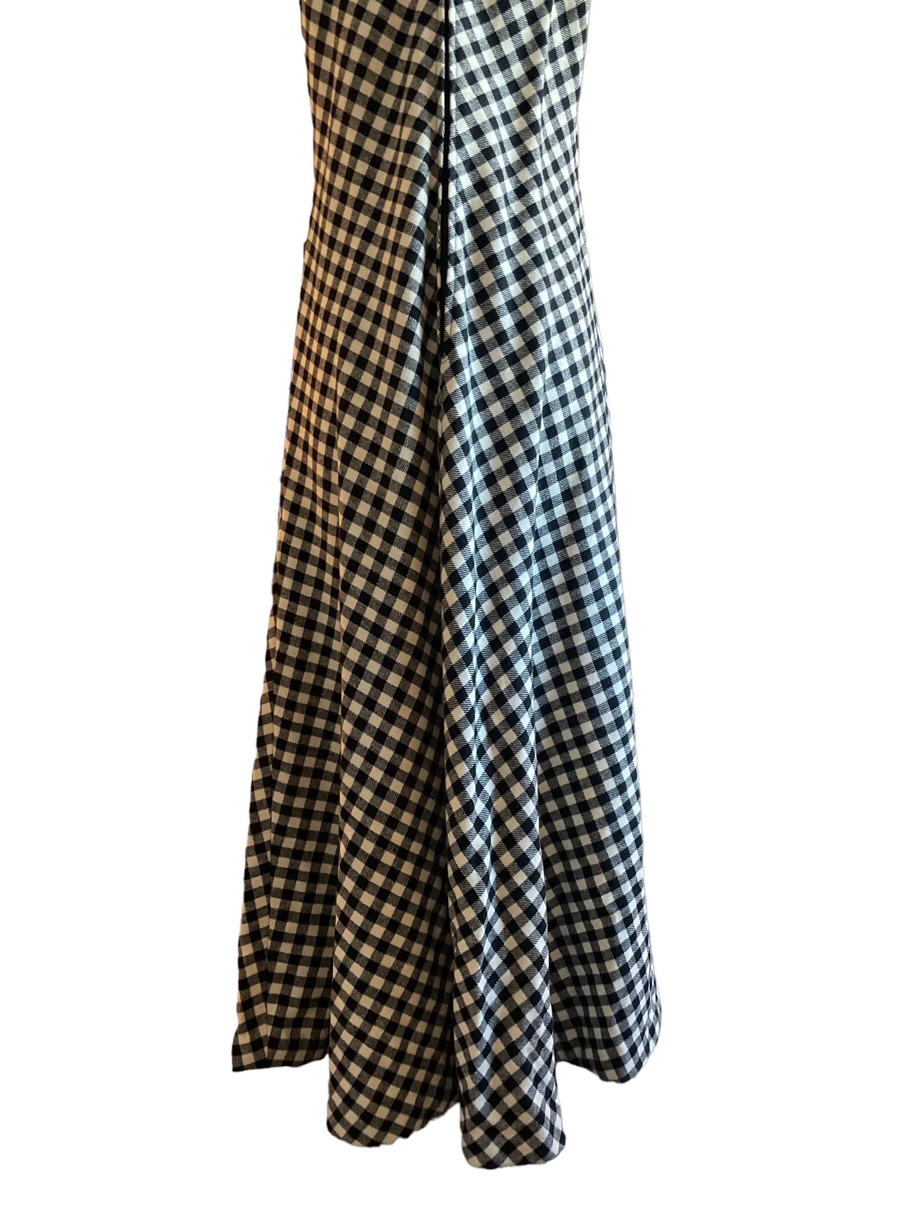 View of lower back ofVintage 1960s Nordstroms Best Wool Maxi Dress SZ M |  Barn Owl Vintage | Seattle Vintage Dresses