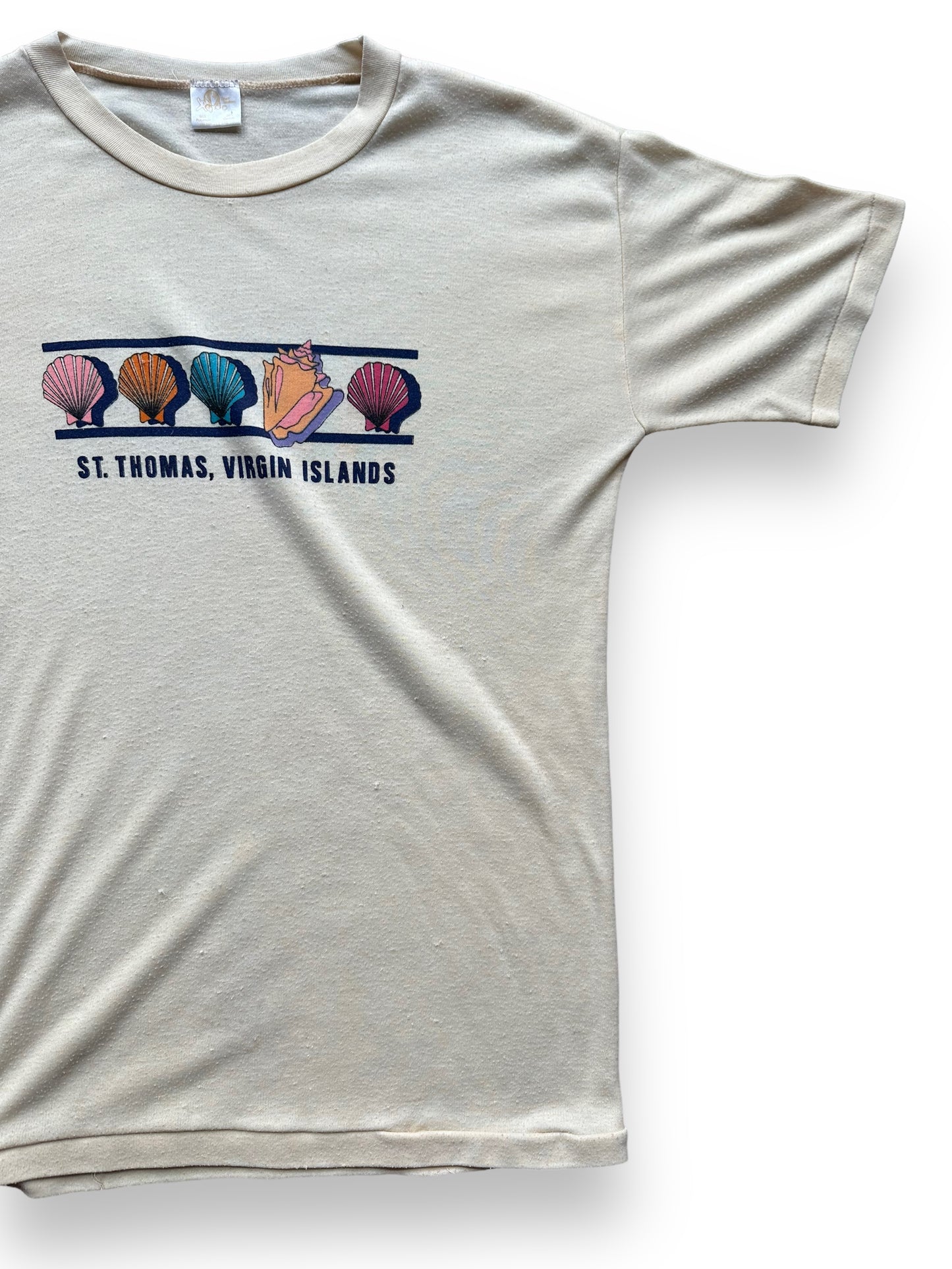 Front left shot of Vintage Virgin Islands Tee SZ S | Vintage T-Shirts Seattle | Barn Owl Vintage Tees Seattle