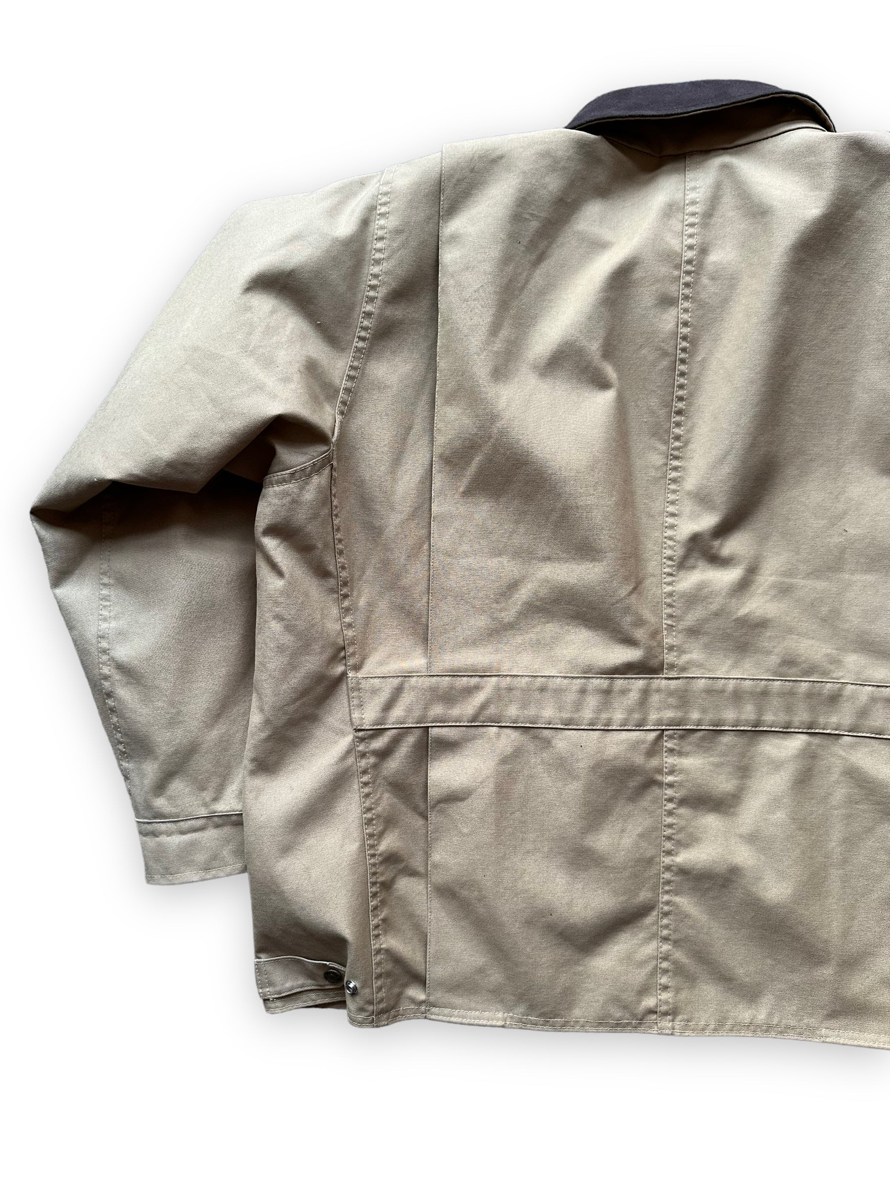 Left Rear View of Vintage Filson Dry Finish Unlined Timberline Jacket SZ XL | Vintage Filson Workwear Seattle