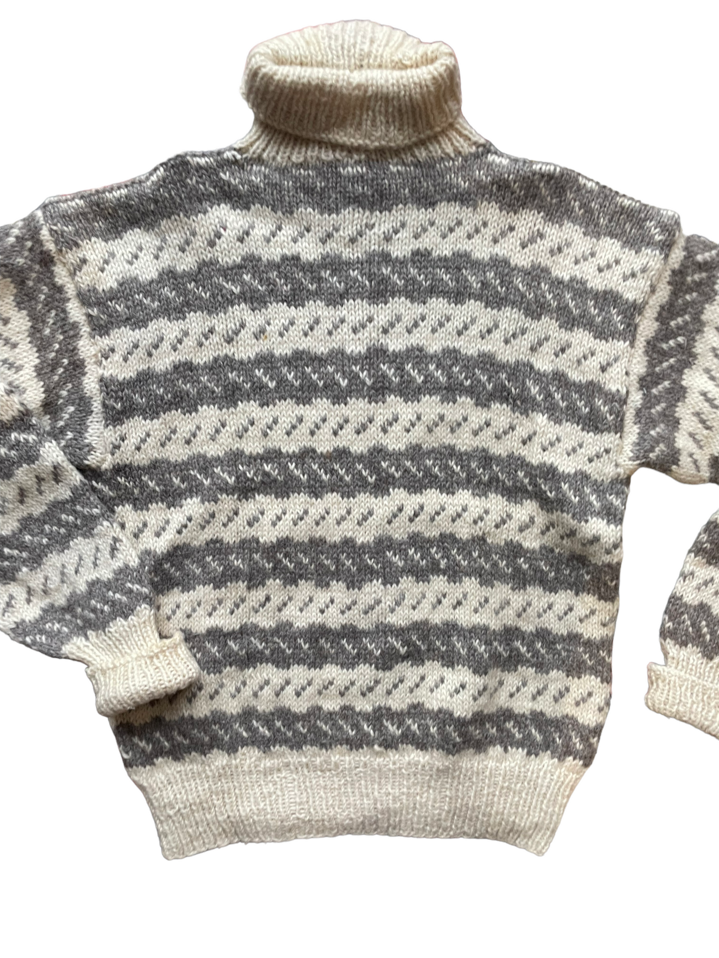 Vintage Wool Sweater Made in Denmark |  Barn Owl Seattle | Seattle Vintage Sweaters Full back view.