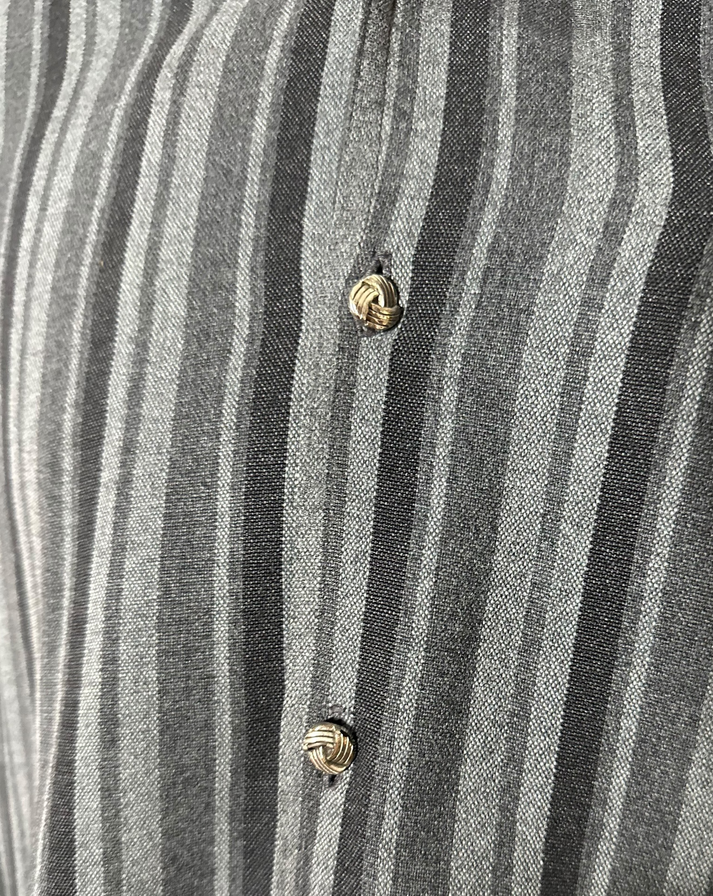 Button Detail View of Vintage Sportsman of California Short Sleeve Loop Collar Shirt | Barn Owl Vintage Clothing Seattle