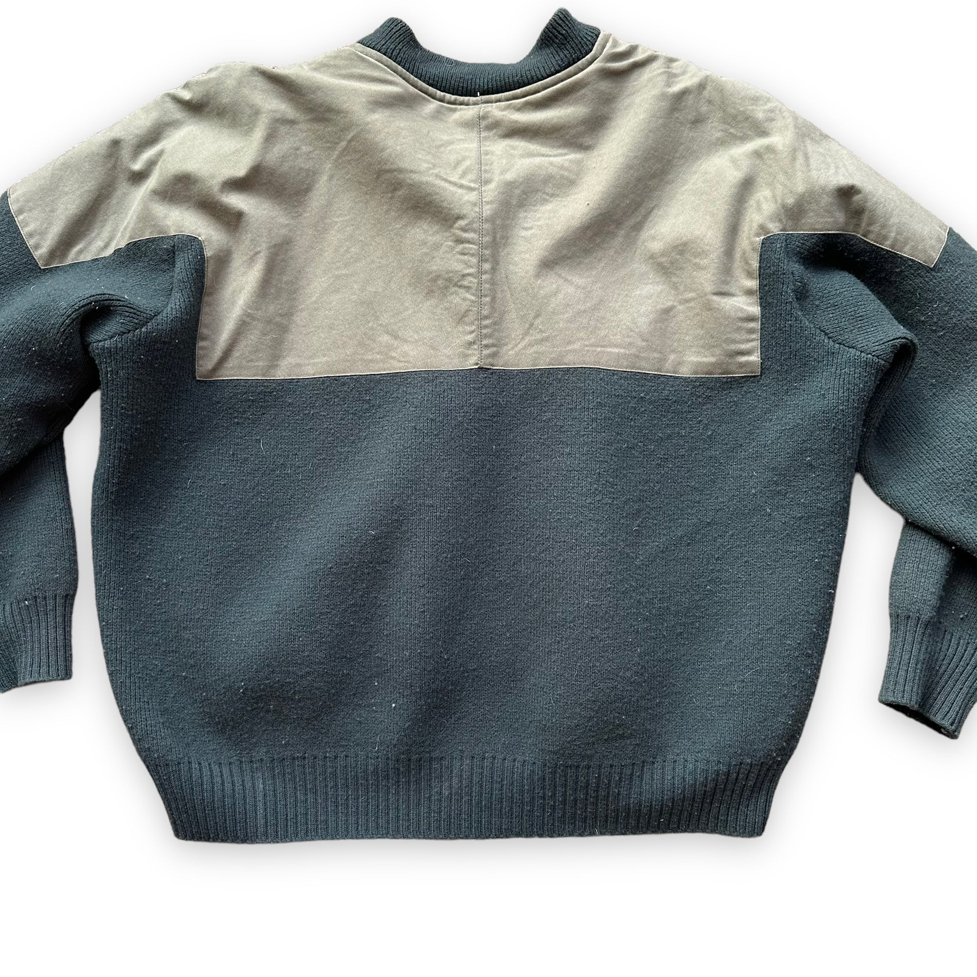Rear Detail on Filson Guide Sweater SZ XL |  Barn Owl Vintage Goods | Vintage Filson Workwear Seattle