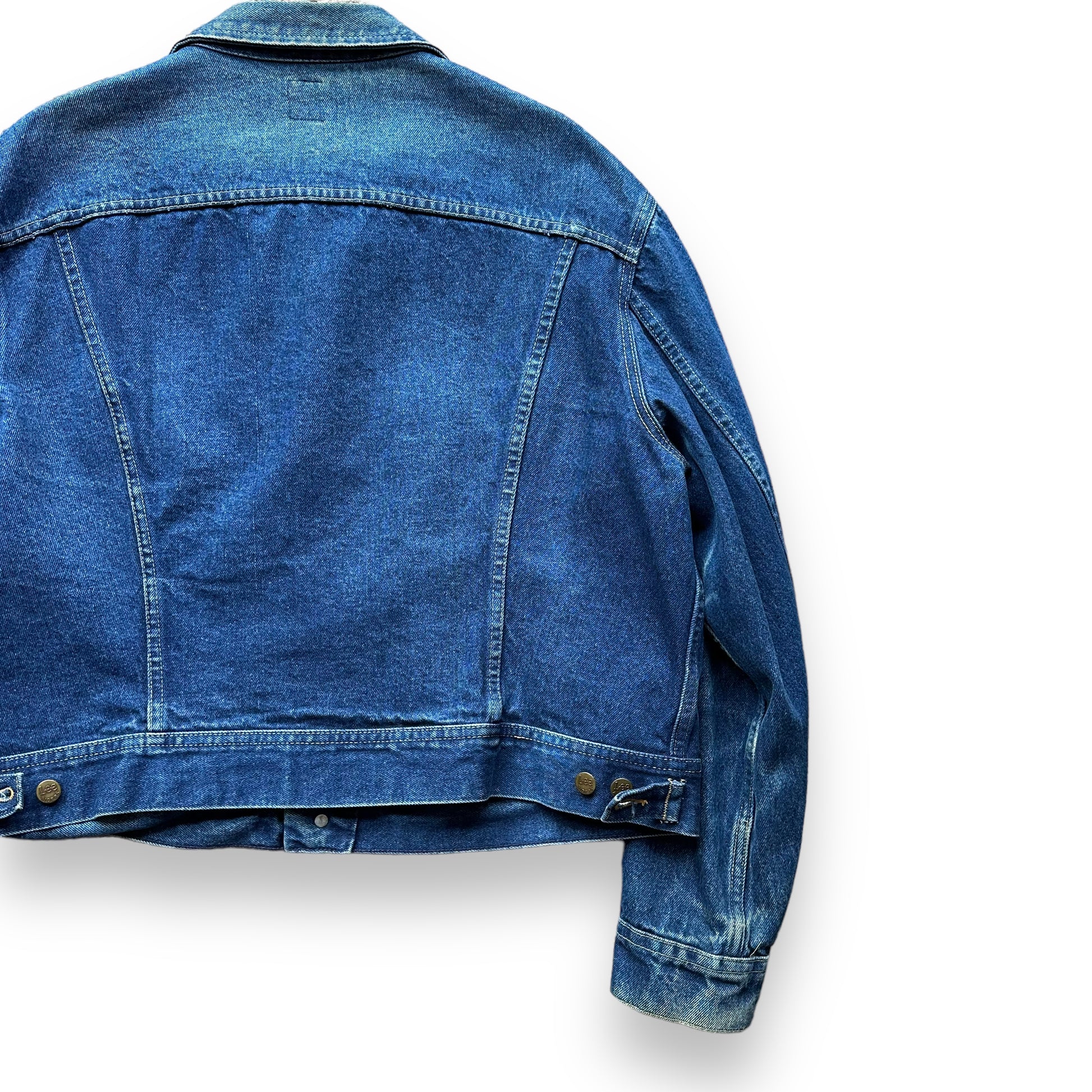 Right Rear View of Vintage Dark Lee Rider 101-J SZ 50 | Vintage Denim Workwear Seattle | Seattle Vintage Denim Jackets