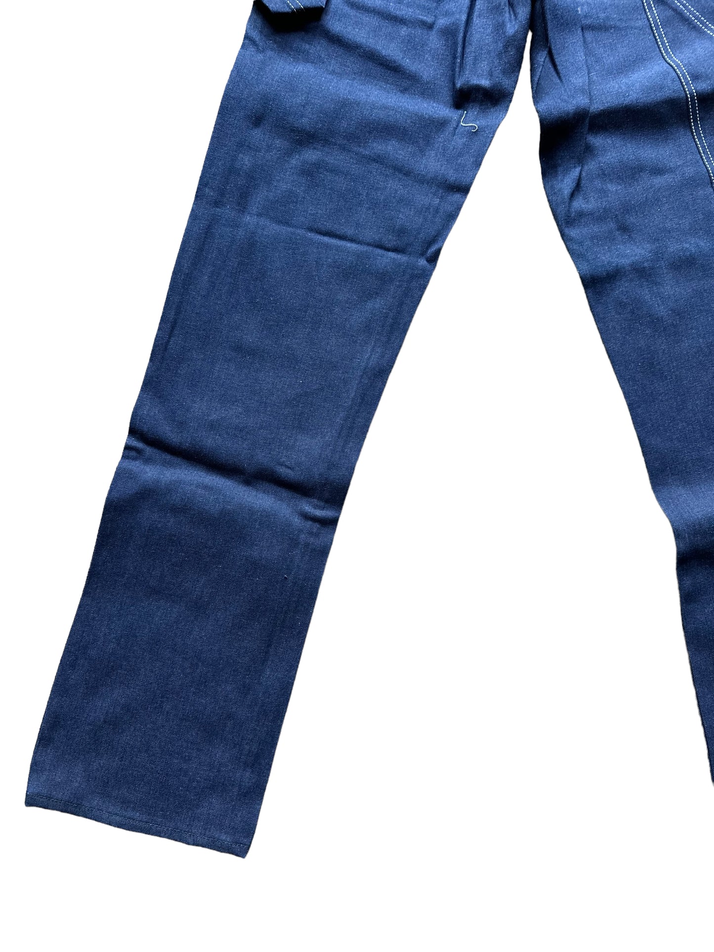 Rear Left Leg View on Deadstock Vintage Carter's Carpenter Jeans W27 L34 | Vintage Workwear Seattle | Barn Owl Vintage Clothing