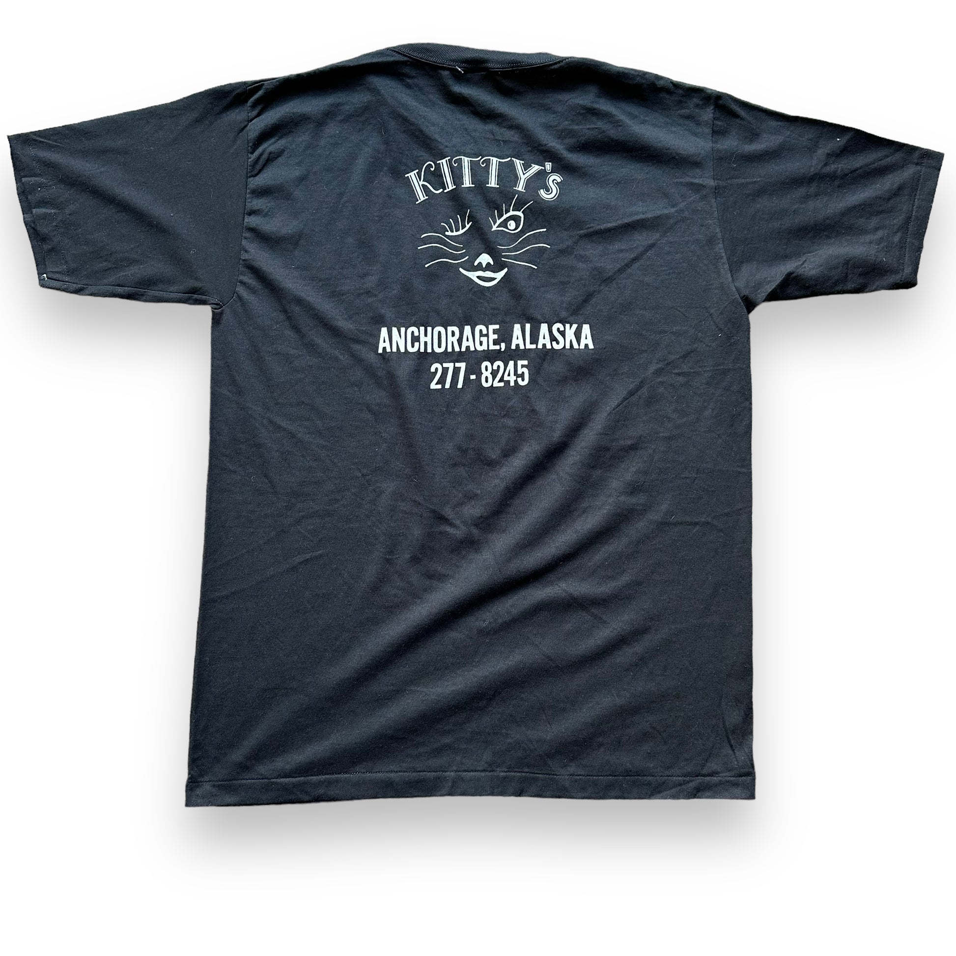 Rear View of Vintage Kitty's Anchorage Alaska Tee SZ XL | Vintage T-Shirts Seattle | Barn Owl Vintage Tees Seattle