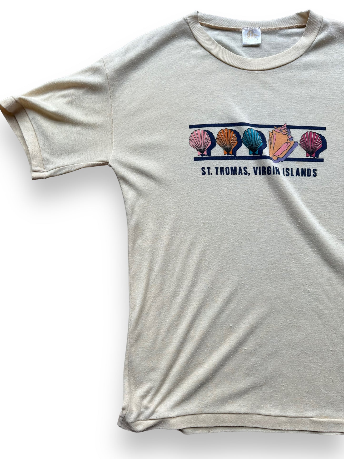 Front right shot of Vintage Virgin Islands Tee SZ S | Vintage T-Shirts Seattle | Barn Owl Vintage Tees Seattle