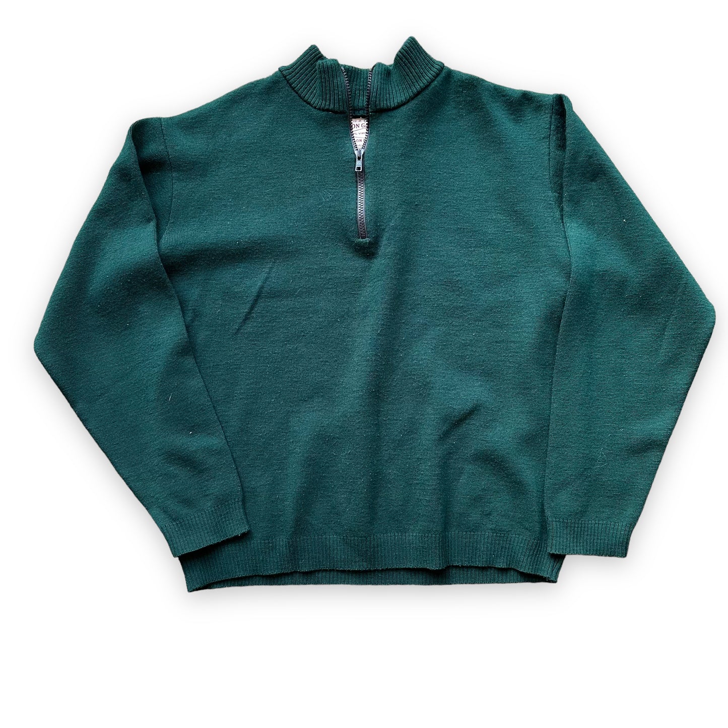 Front View of Filson Style 719 Dark Green Sweater SZ L |  Vintage Filson Workwear Seattle | Barn Owl Vintage
