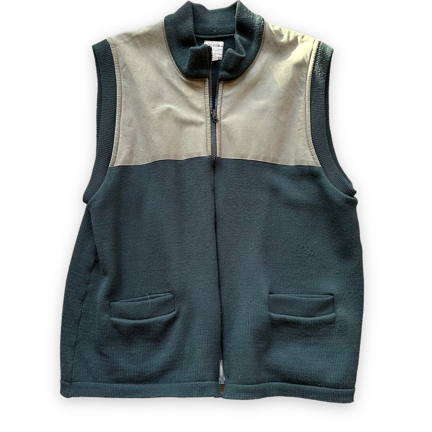 Front View of Filson Style 705 Wool Guide Vest SZ XL |  Barn Owl Vintage Goods | Vintage Workwear Seattle