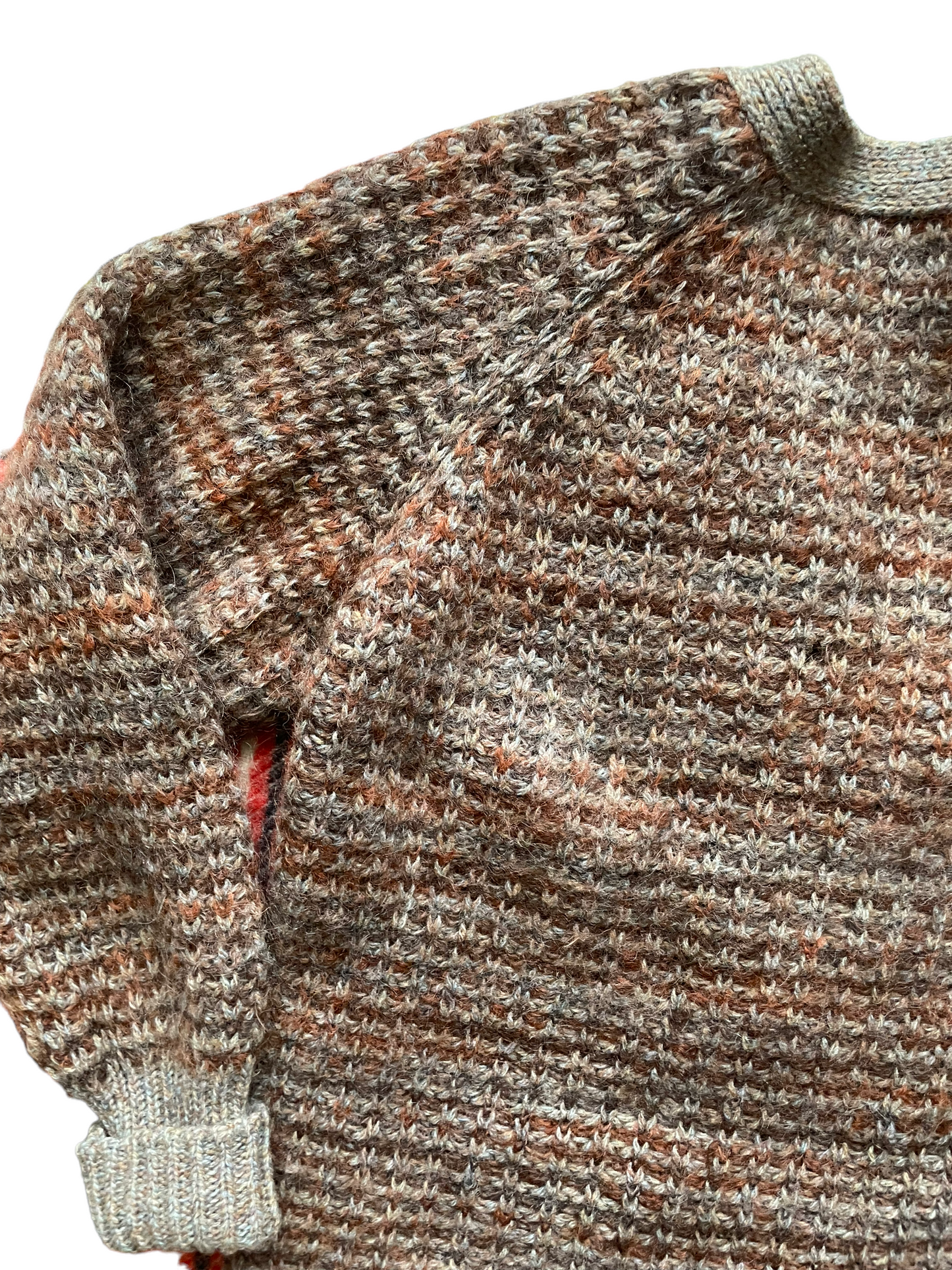 Vintage 1960s Shetland Wool Grampa Cardigan |  Barn Owl Vintage | Seattle Vintage Sweaters Left back side view.