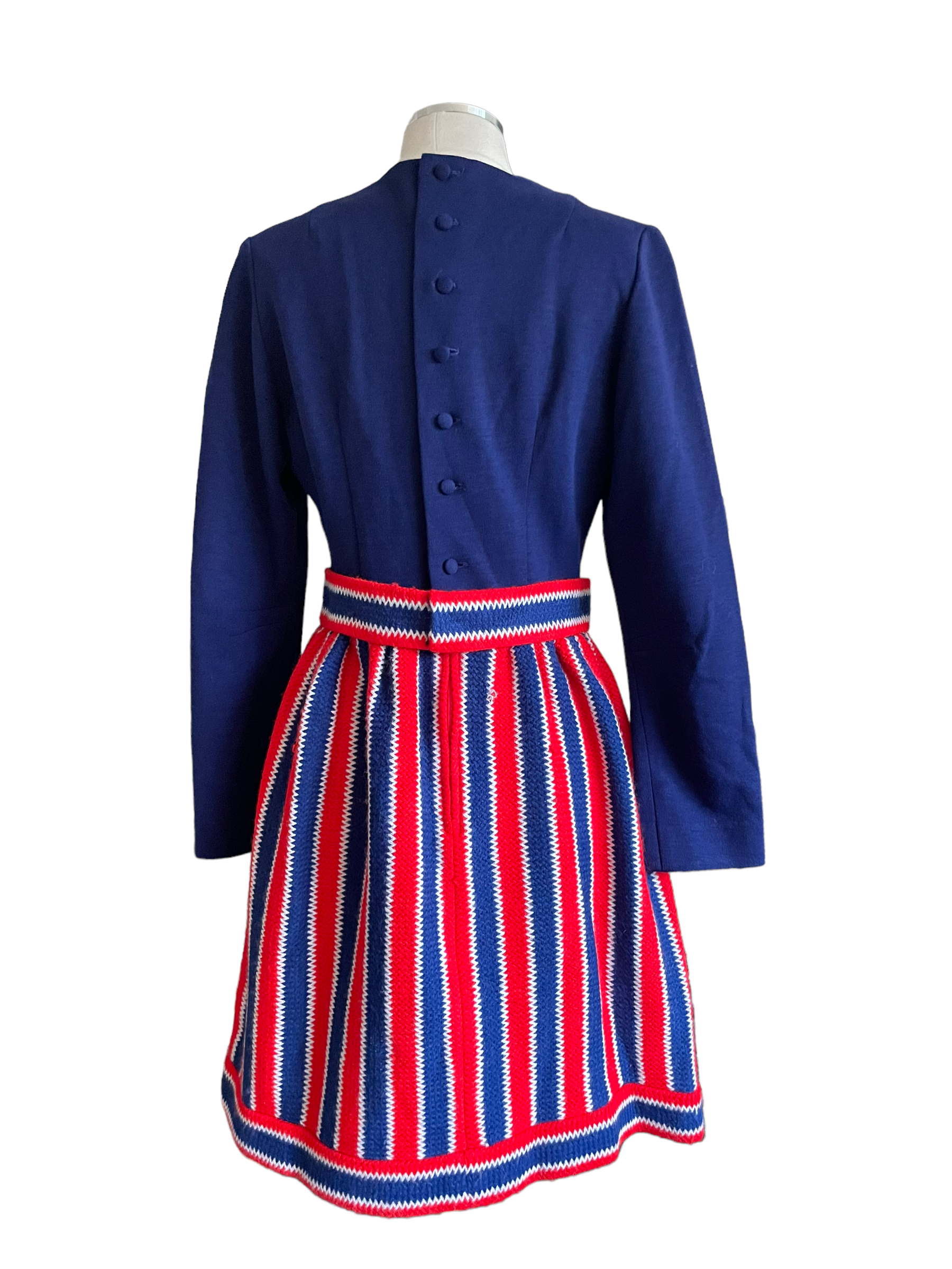 Vintage 1950s Deadstock Lanz Dress SZ S |  Barn Owl Vintage | Seattle Vintage Dresses Full back view.