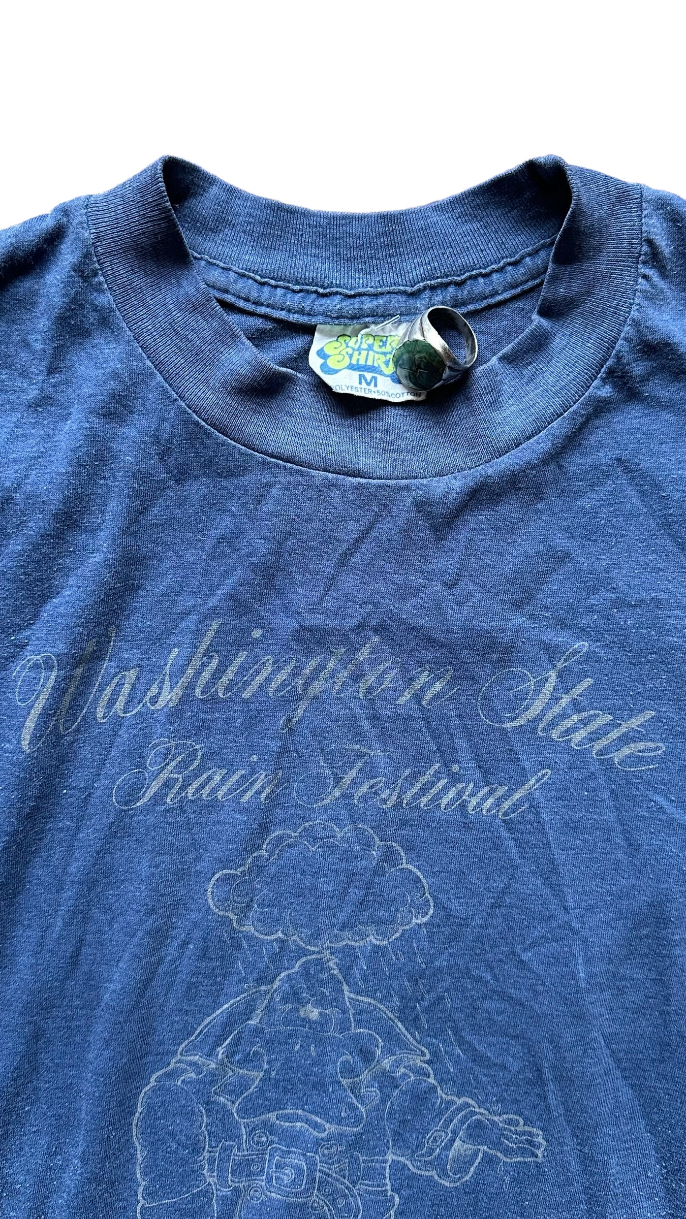 Festival Vintage | Barn T Sin Medium – The Rain Shirt Washington Vintage State Owl SZ