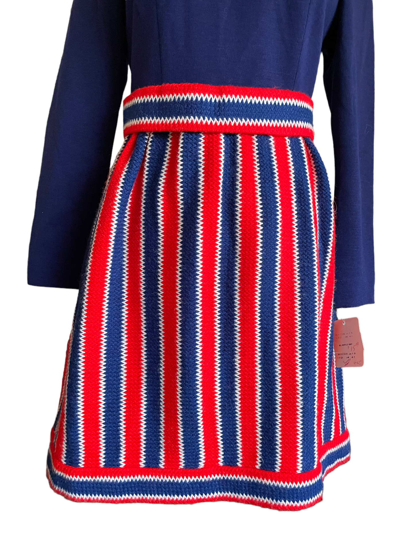 Vintage 1950s Deadstock Lanz Dress SZ S |  Barn Owl Vintage | Seattle Vintage Dresses Front skirt view.