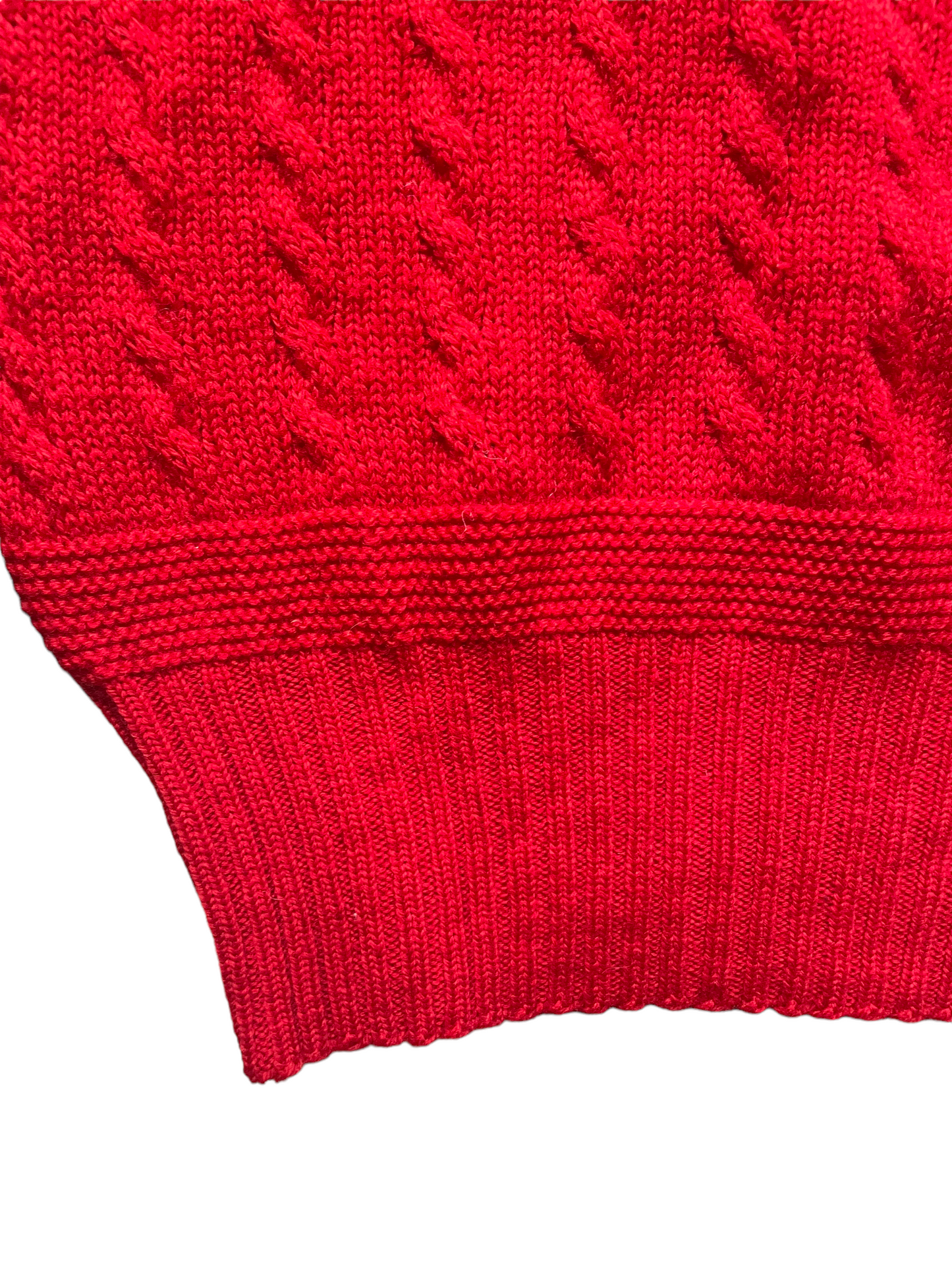 Vintage 1950s Jantzen Cable Knit Wool Sweater | Barn Owl Seattle | Seattle Vintage Sweaters Close up of pattern.