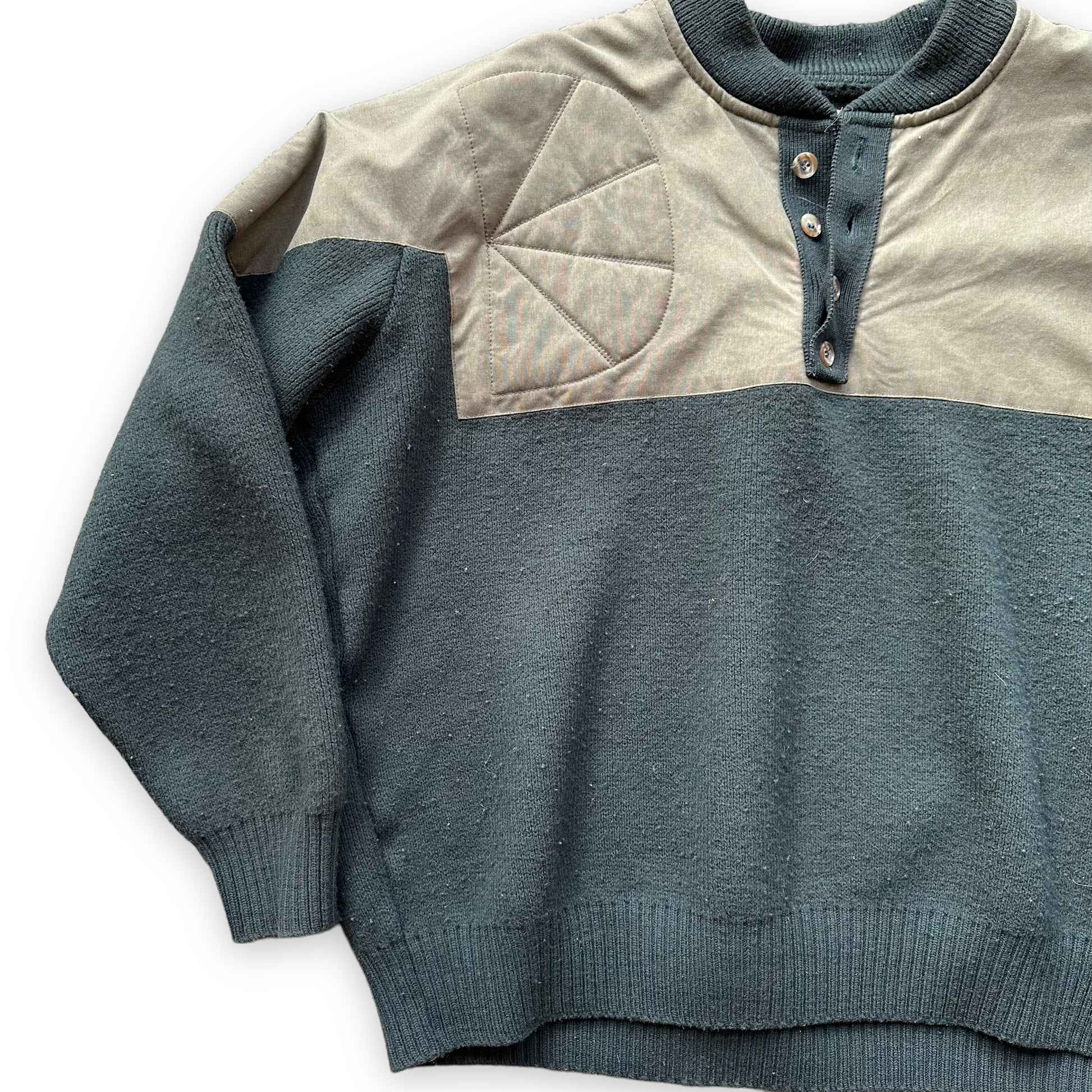 Front Right View of Filson Guide Sweater SZ XL |  Barn Owl Vintage Goods | Vintage Filson Workwear Seattle