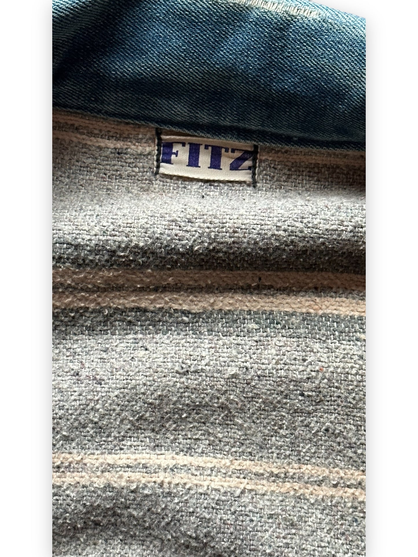 Fitz Label on Vintage Blanket Lined Fitz Denim Jacket | Seattle Vintage Workwear Clothing | Barn Owl Vintage