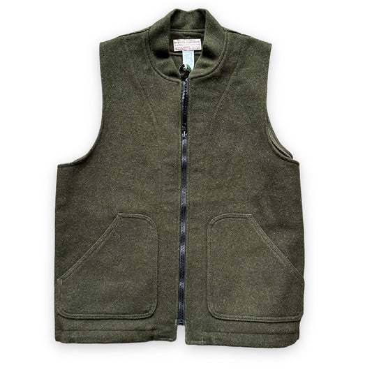 Front View of Filson Forest Green Mackinaw Wool Liner SZ M |  Vintage Filson Workwear Seattle | Barn Owl Vintage