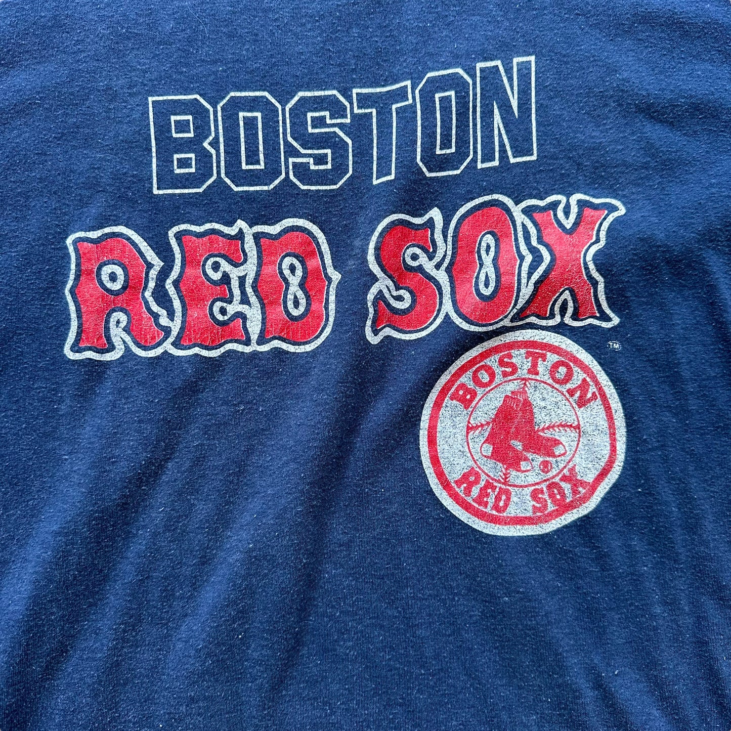 Detail View of Front of 80's Boston Red Sox Tee SZ L | Vintage MLB T-Shirts Seattle | Barn Owl Vintage Tees Seattle