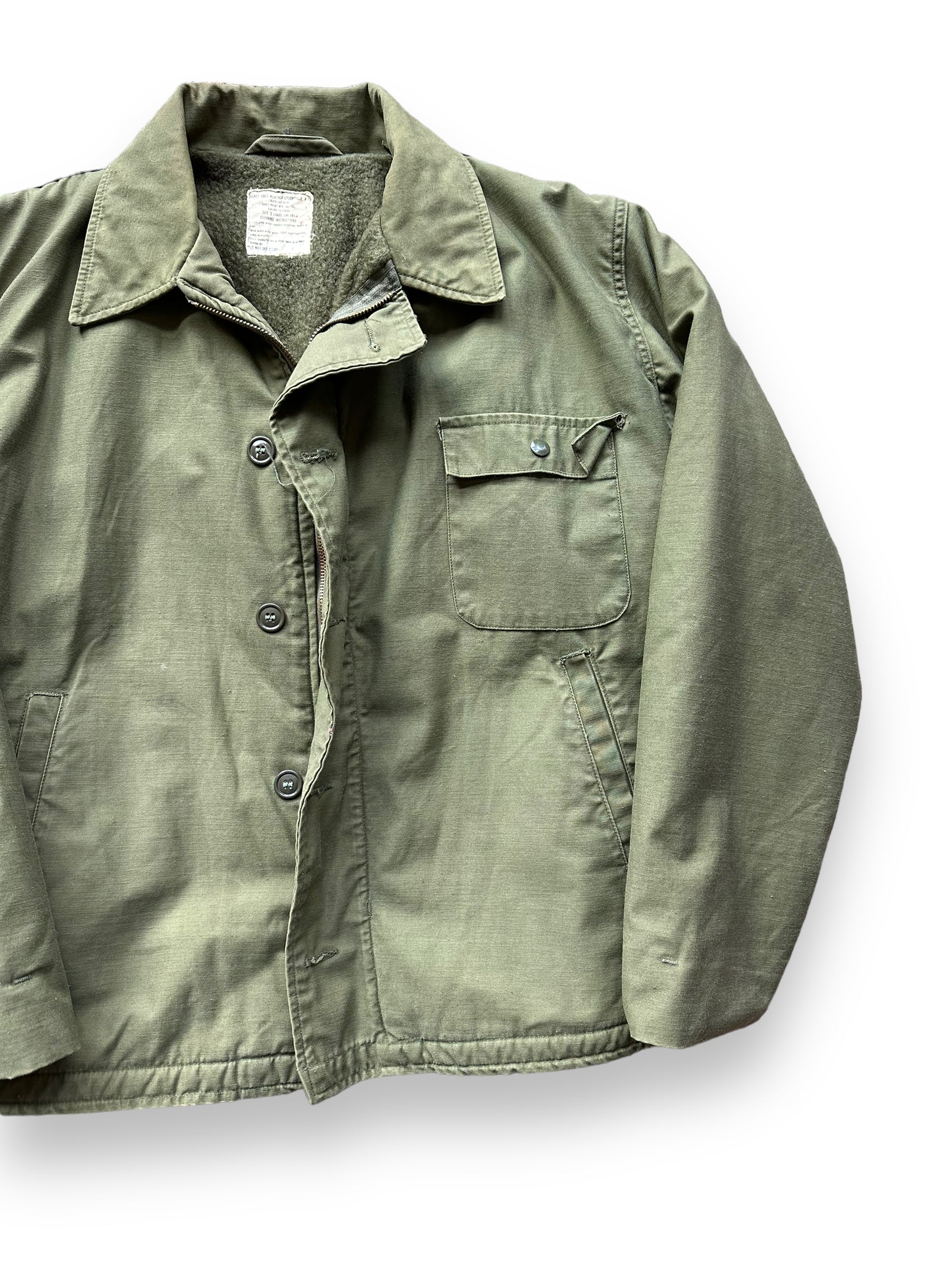 Vintage Viet Nam Era Cold Weather A-2 Jacket SZ XL | Vintage Military  Jackets Seattle | Barn Owl Vintage Clothing Seattle
