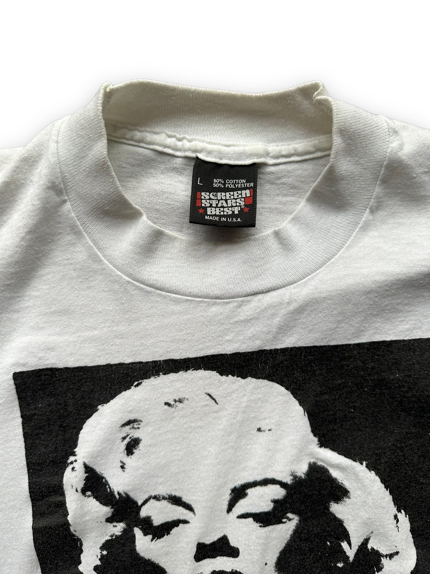 Tag View on Vintage Marilyn Monroe Tee SZ L | Marilyn T-Shirts Seattle | Barn Owl Vintage Goods